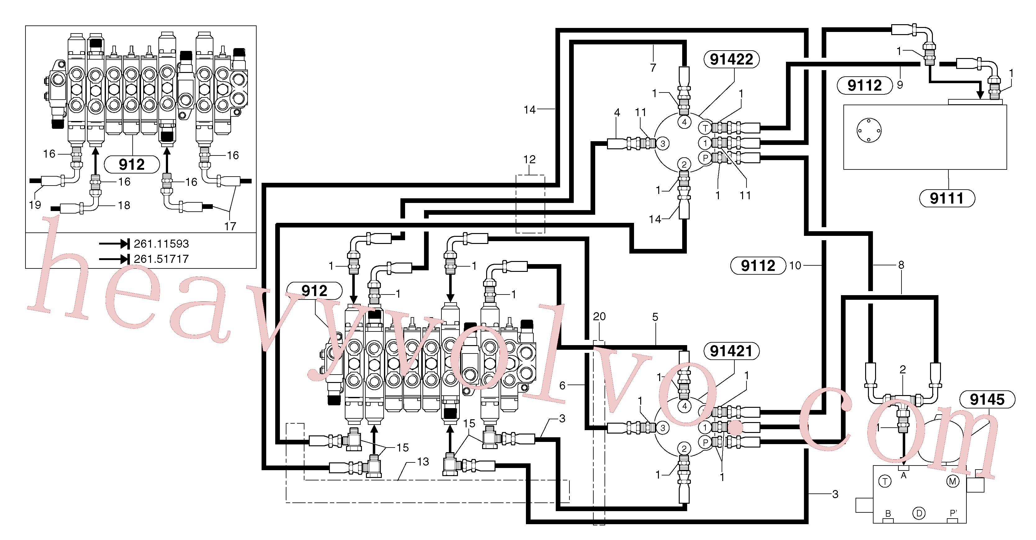 Volvo excavator part PJ4192438 Hose for sale