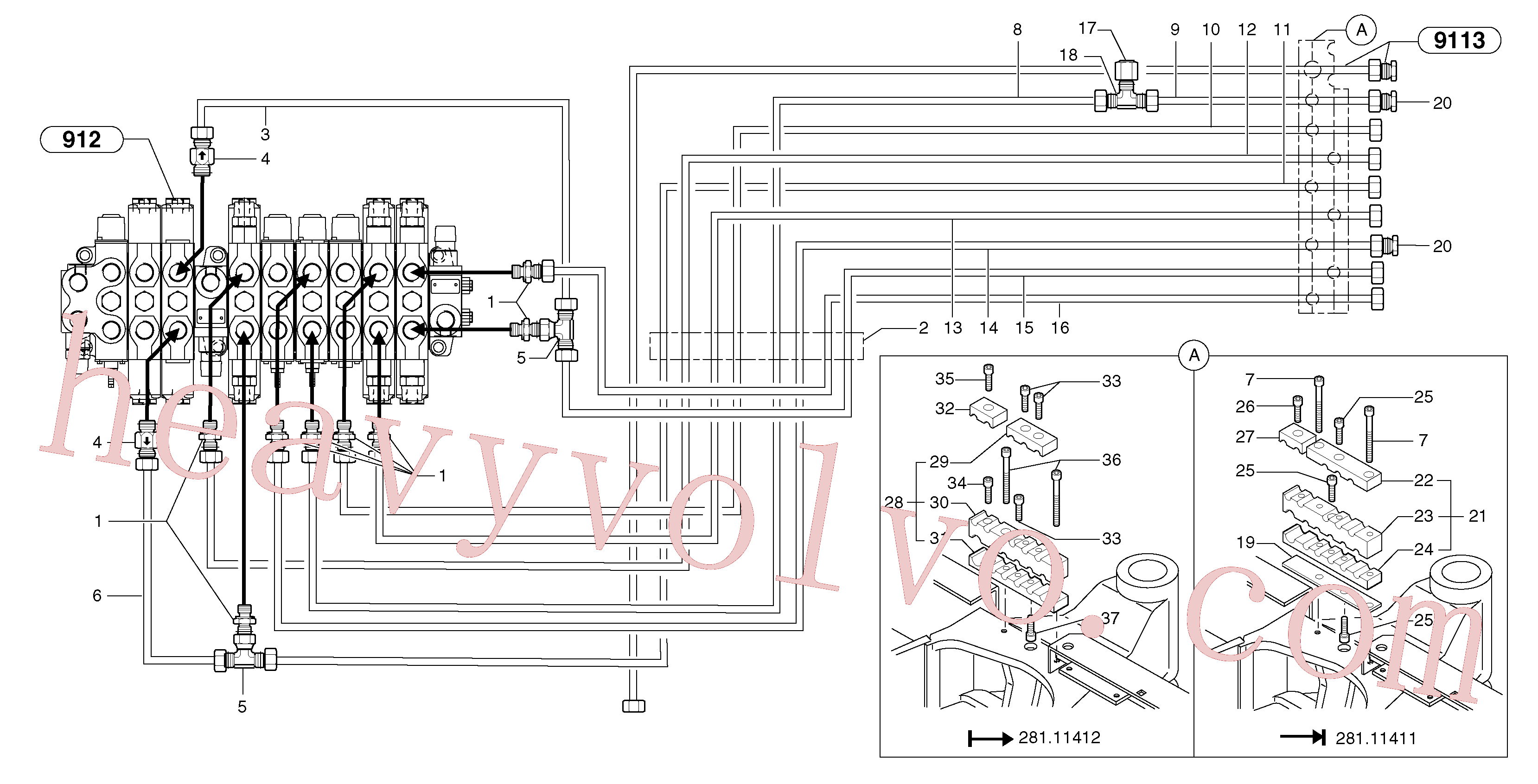 PJ4690695 Flange for Volvo Excavator spare