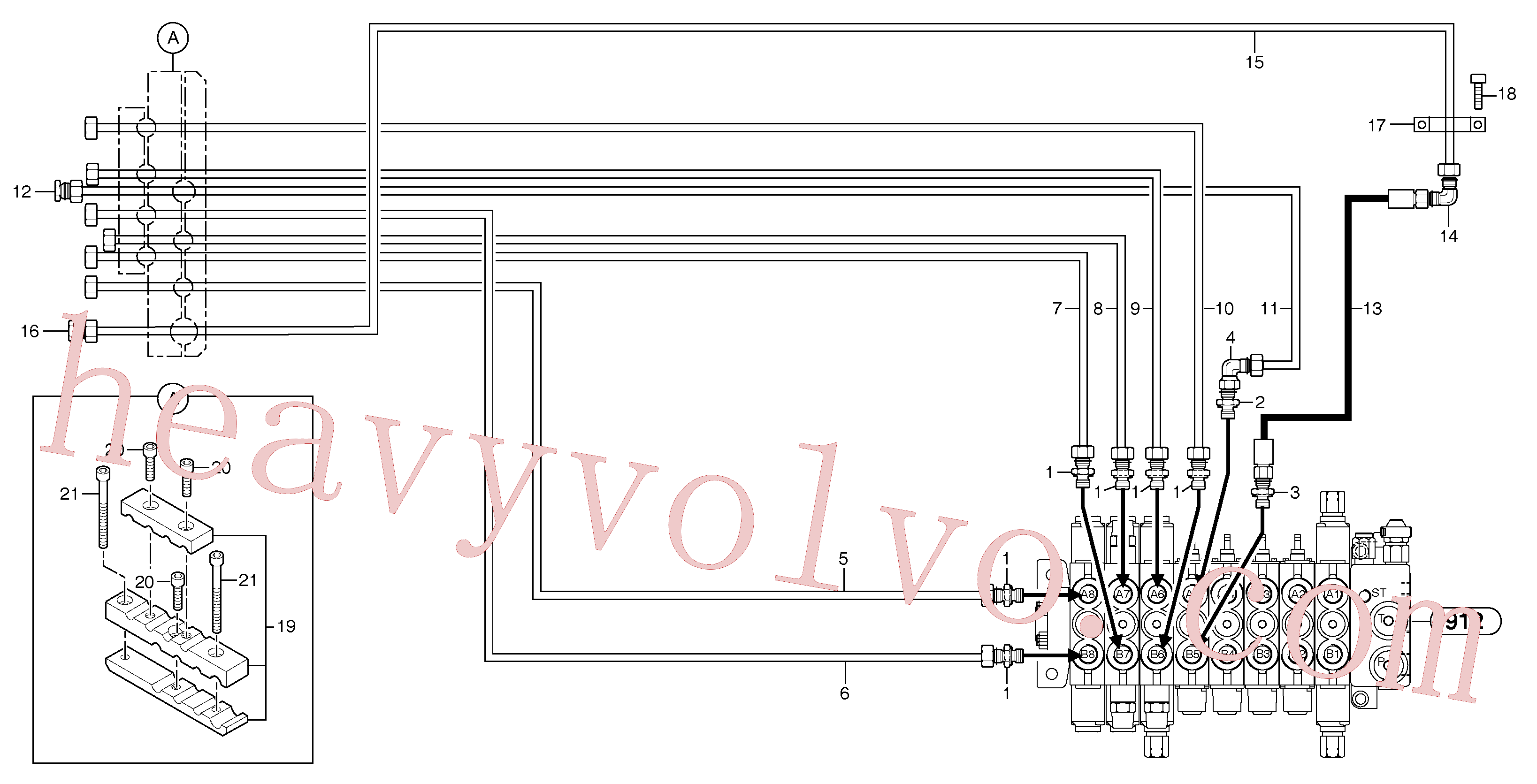 Volvo excavator part VOE11800337 Tube for sale