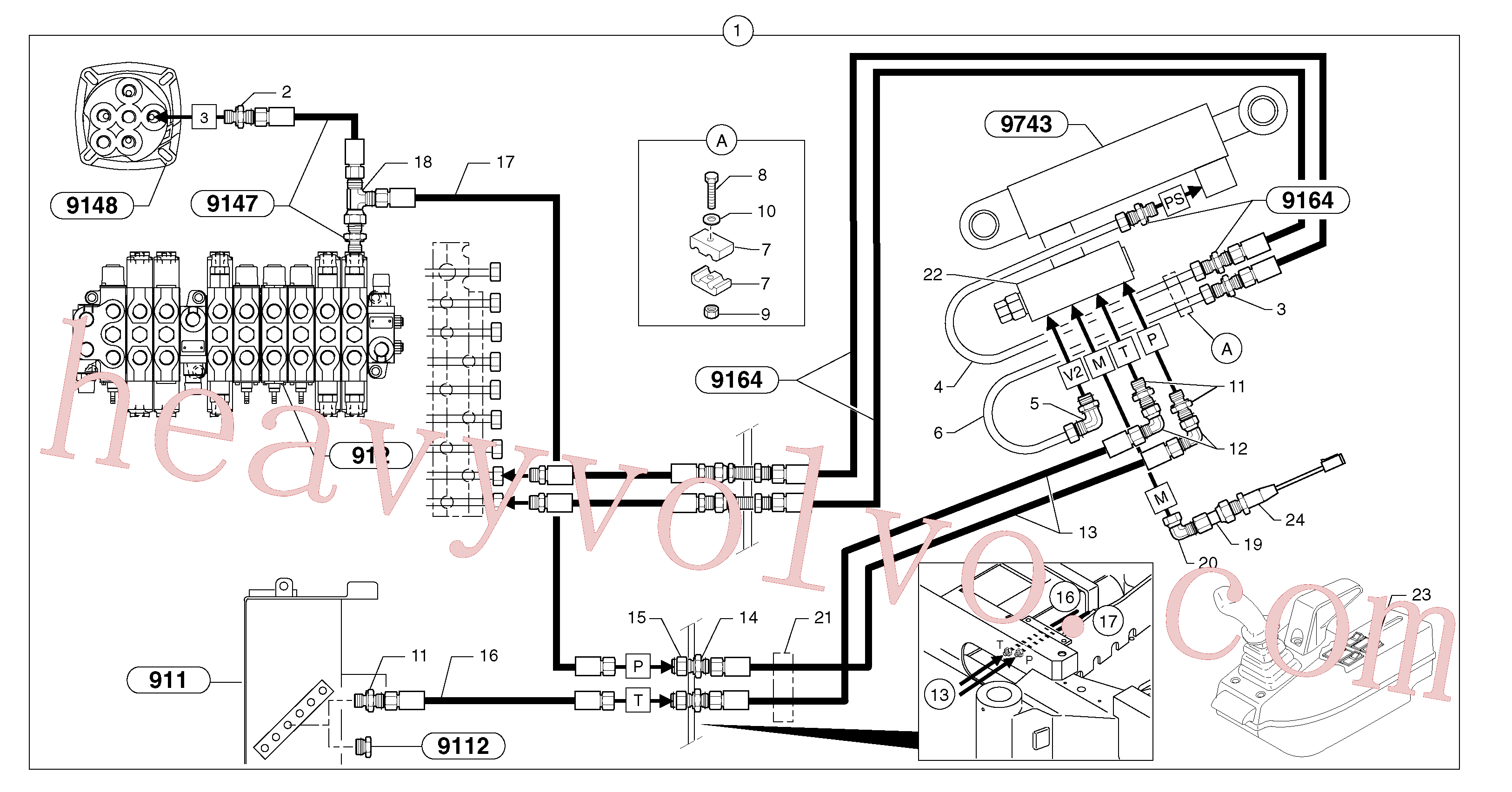VOE936978 Hose assembly for Volvo Excavator Parts