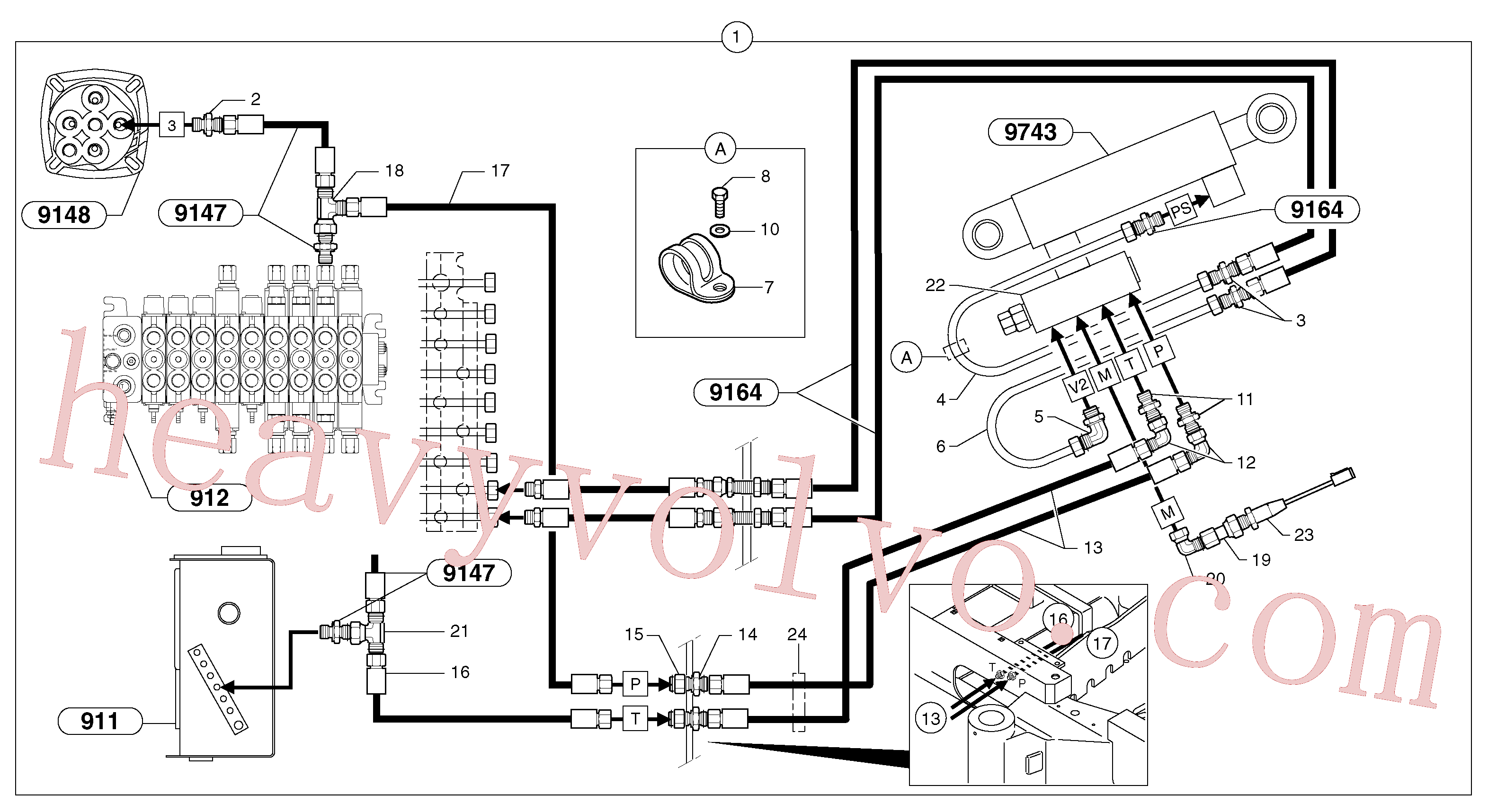 China Made PJ4690739 Cable clamp parts for Volvo Excavator