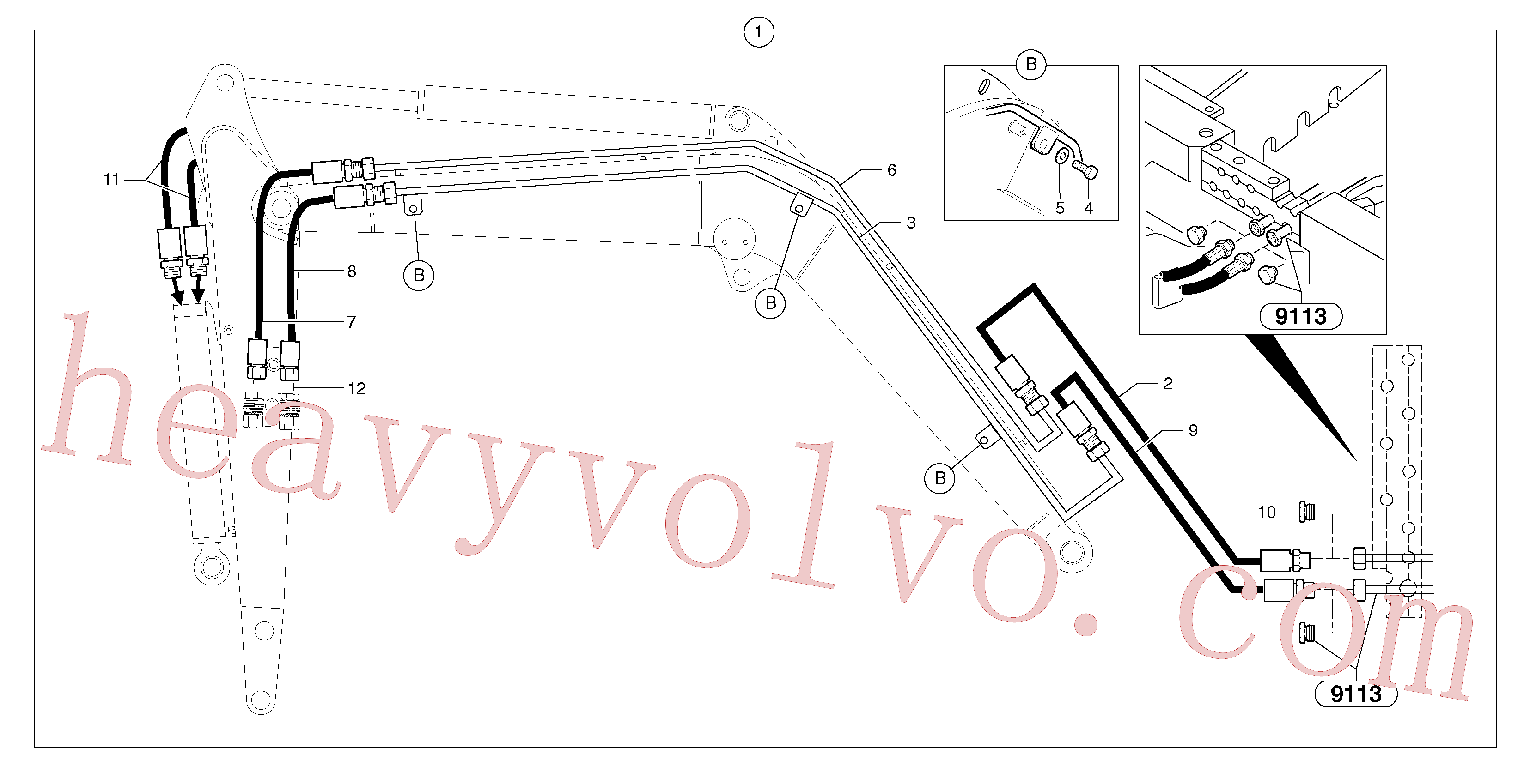 Volvo Assembly PJ5473014 High pressure hose for sale