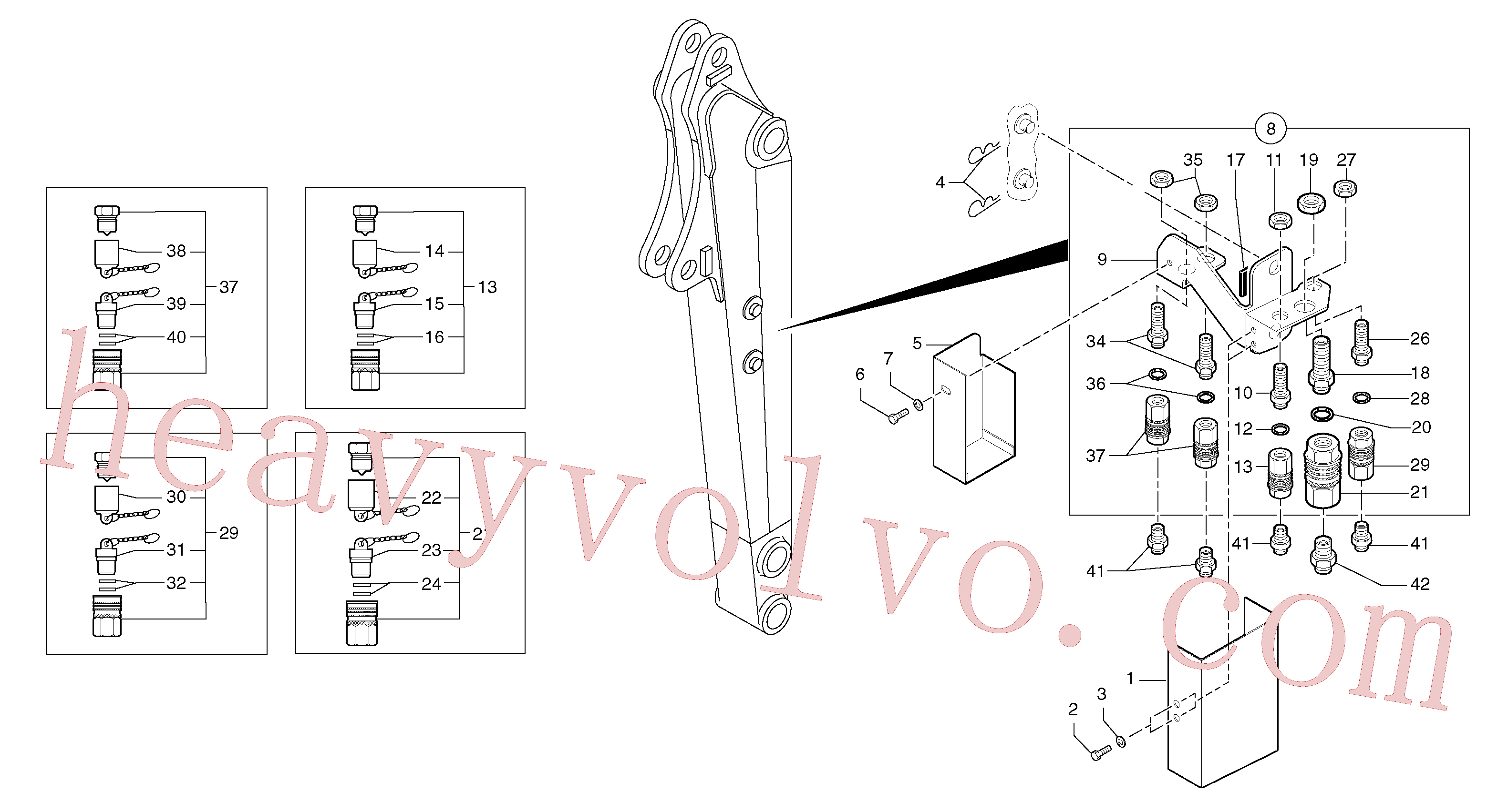 China Made PJ6860269 Coupler kit parts for Volvo Excavator