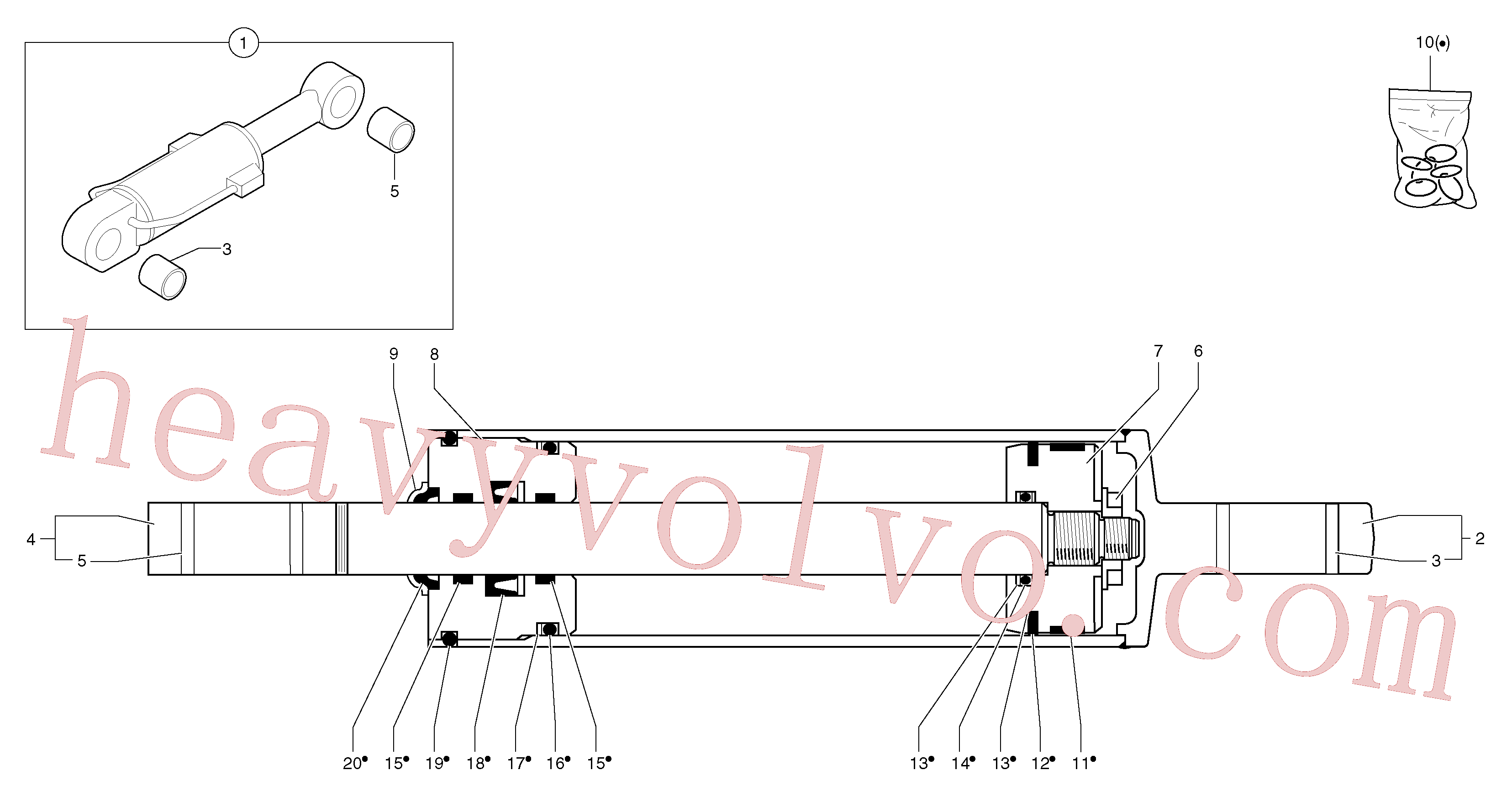 PJ4040183 Ring for Volvo Excavator Parts