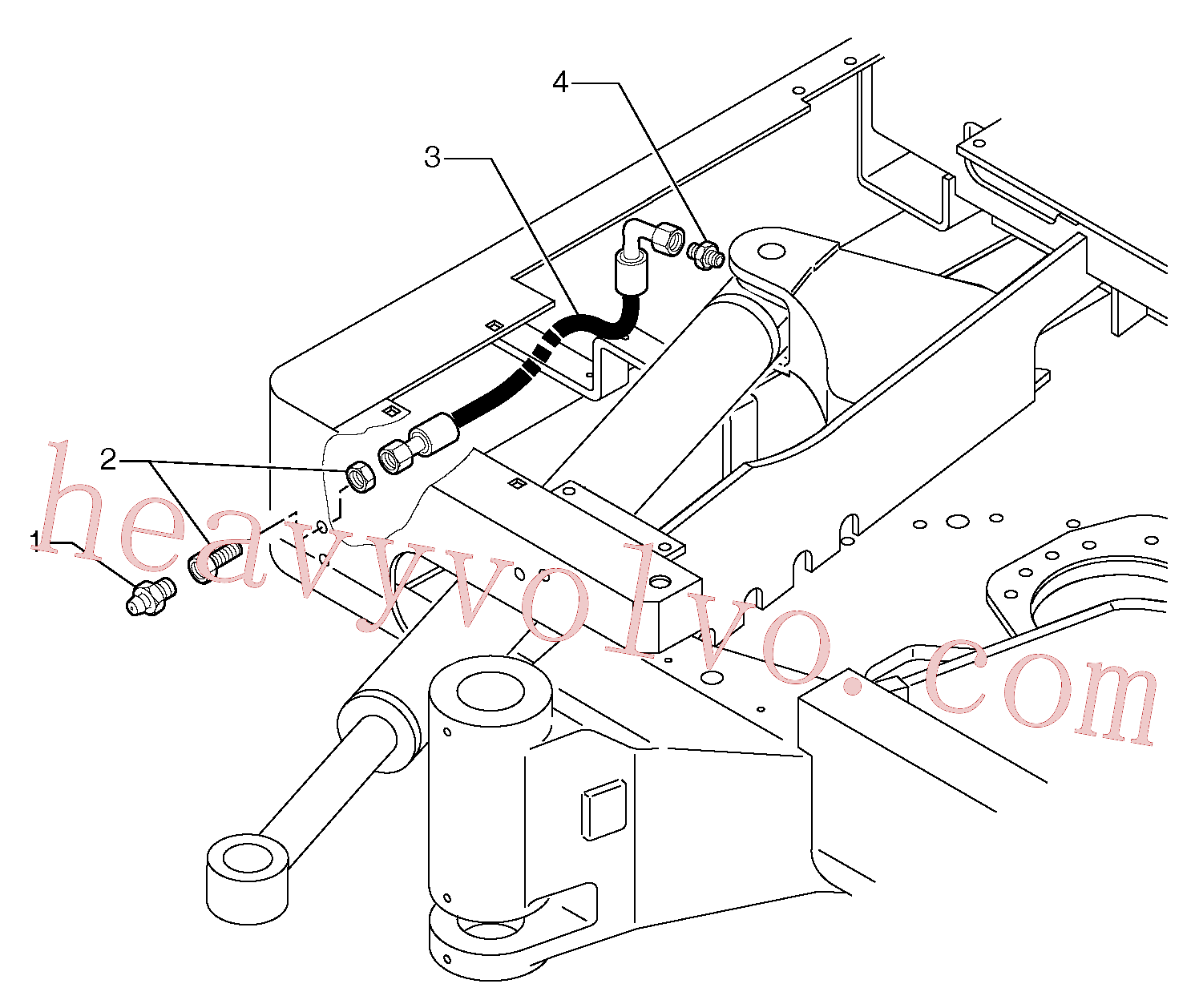 VOE11802392 Nipple for Volvo Excavator Parts