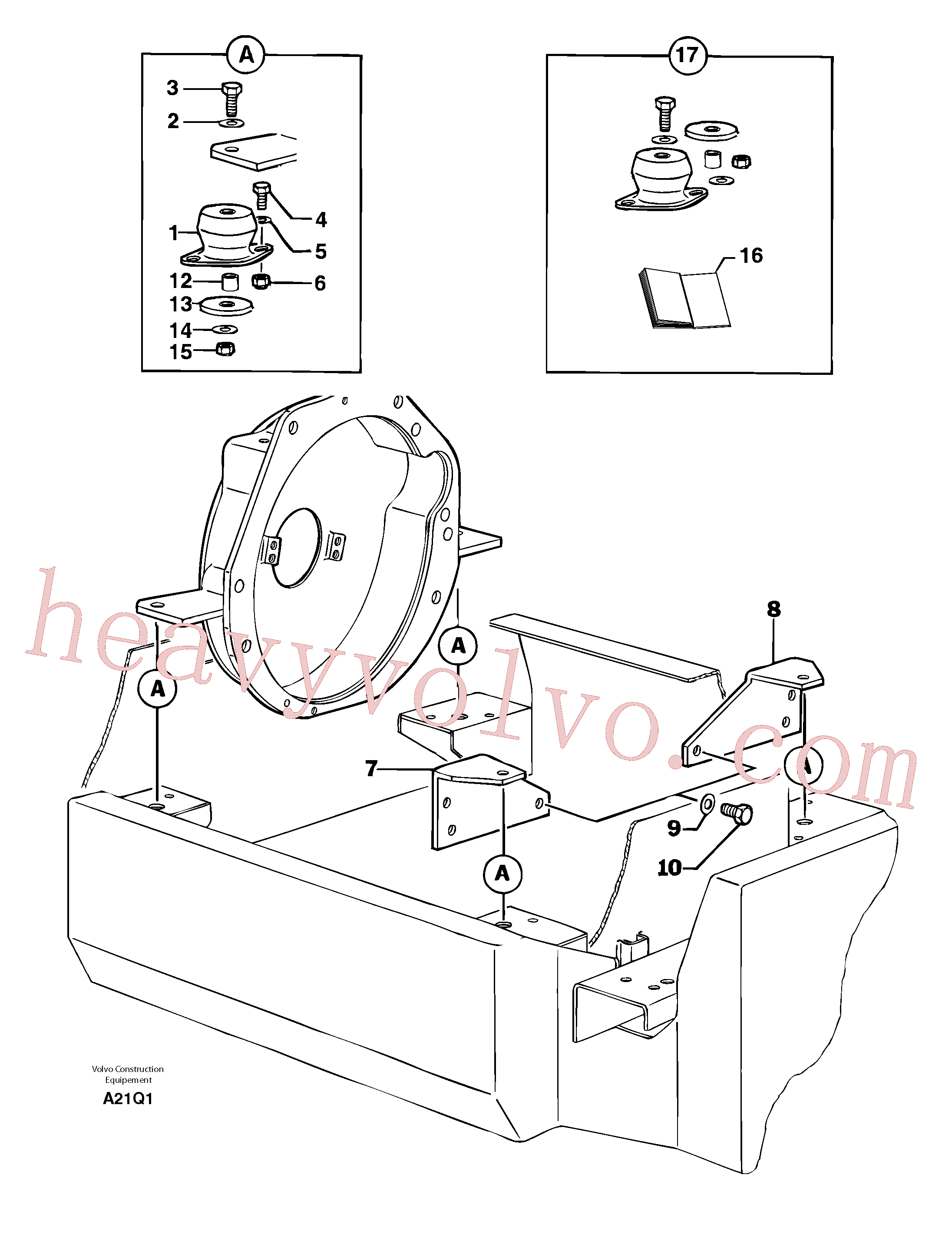 VOE11804239 Nut for Volvo Excavator spare