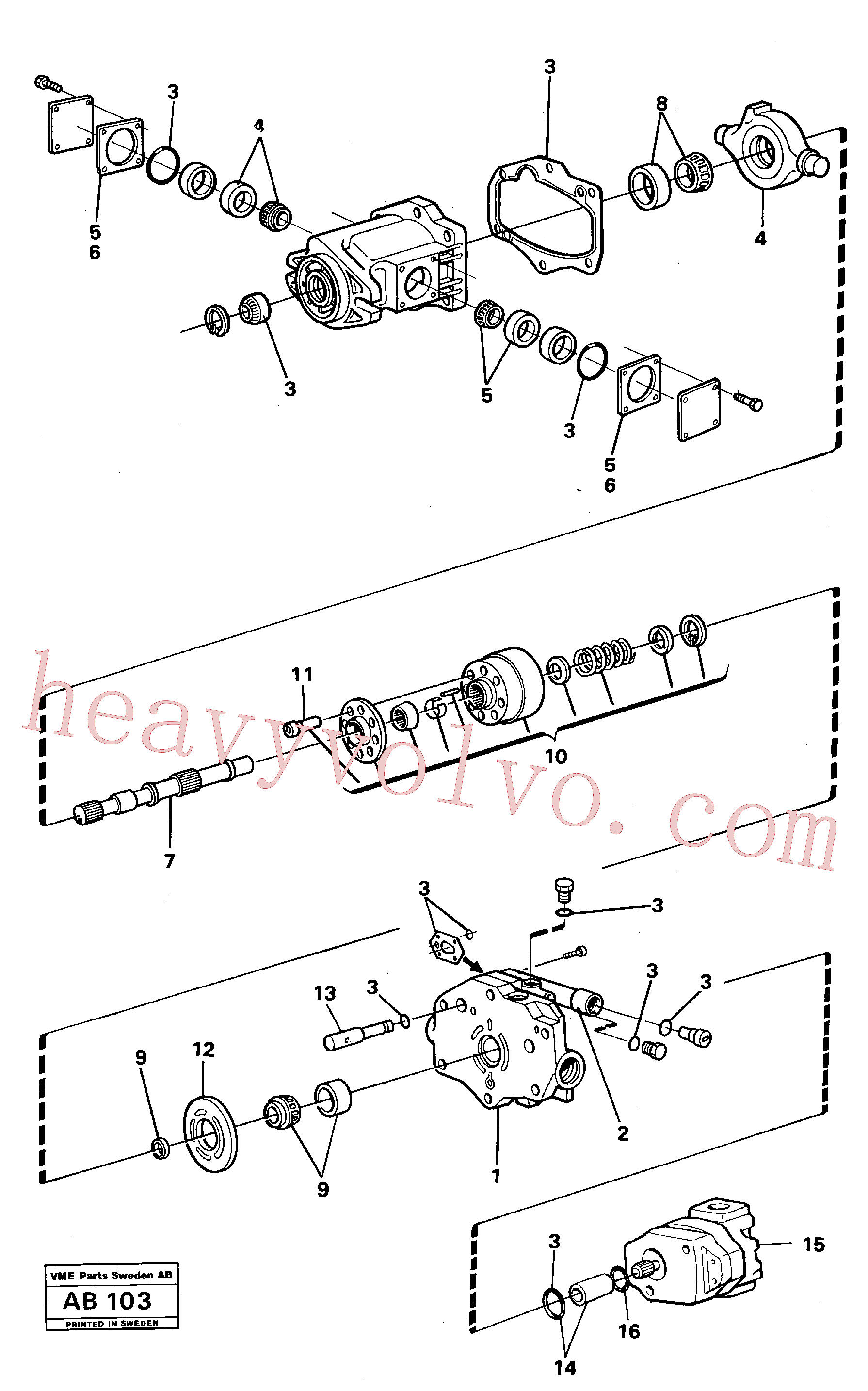 Wholesale VOE6211663 Rotor kit for Volvo Excavator