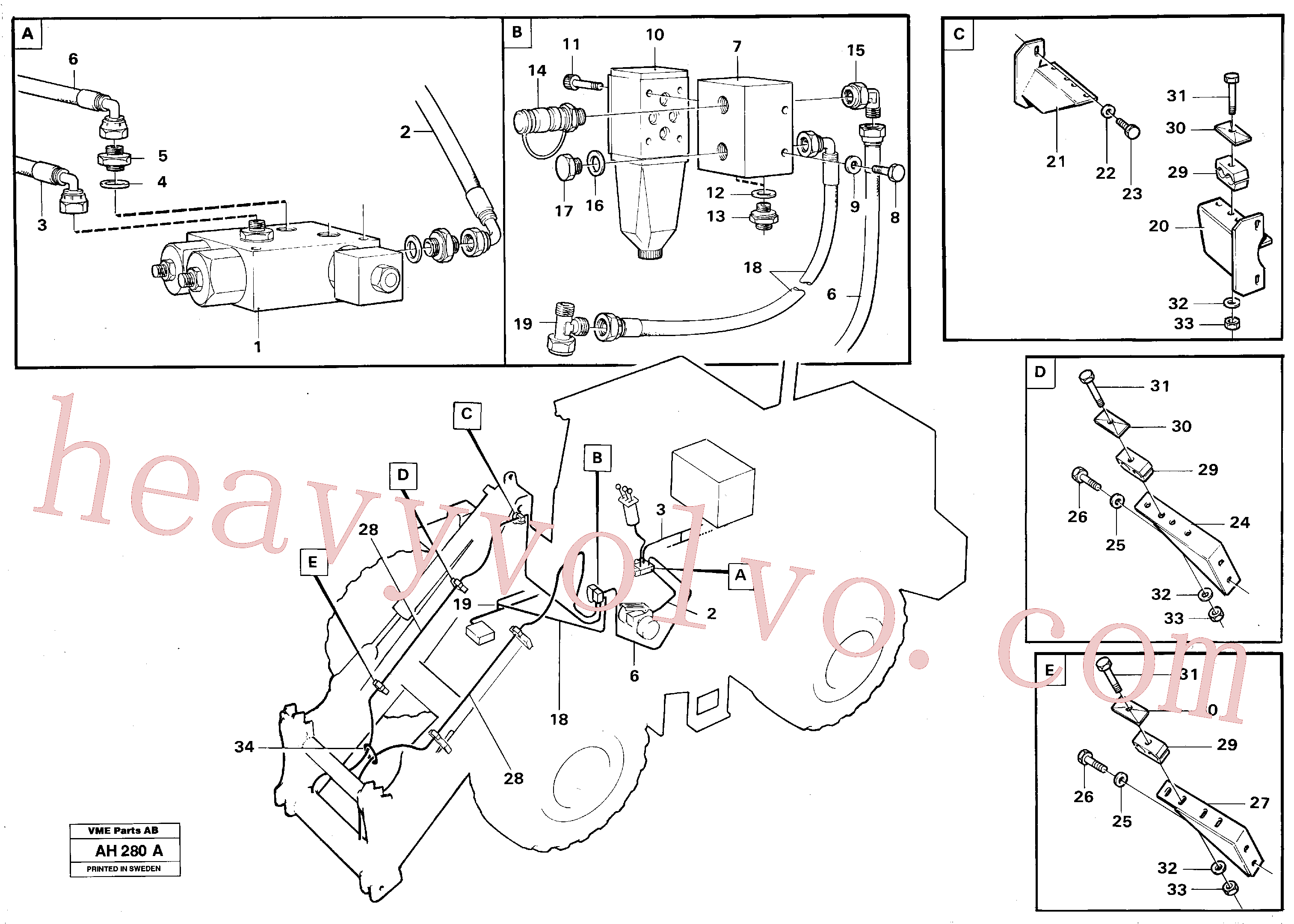 China Made VOE955303 Hexagon screw parts for Volvo Excavator