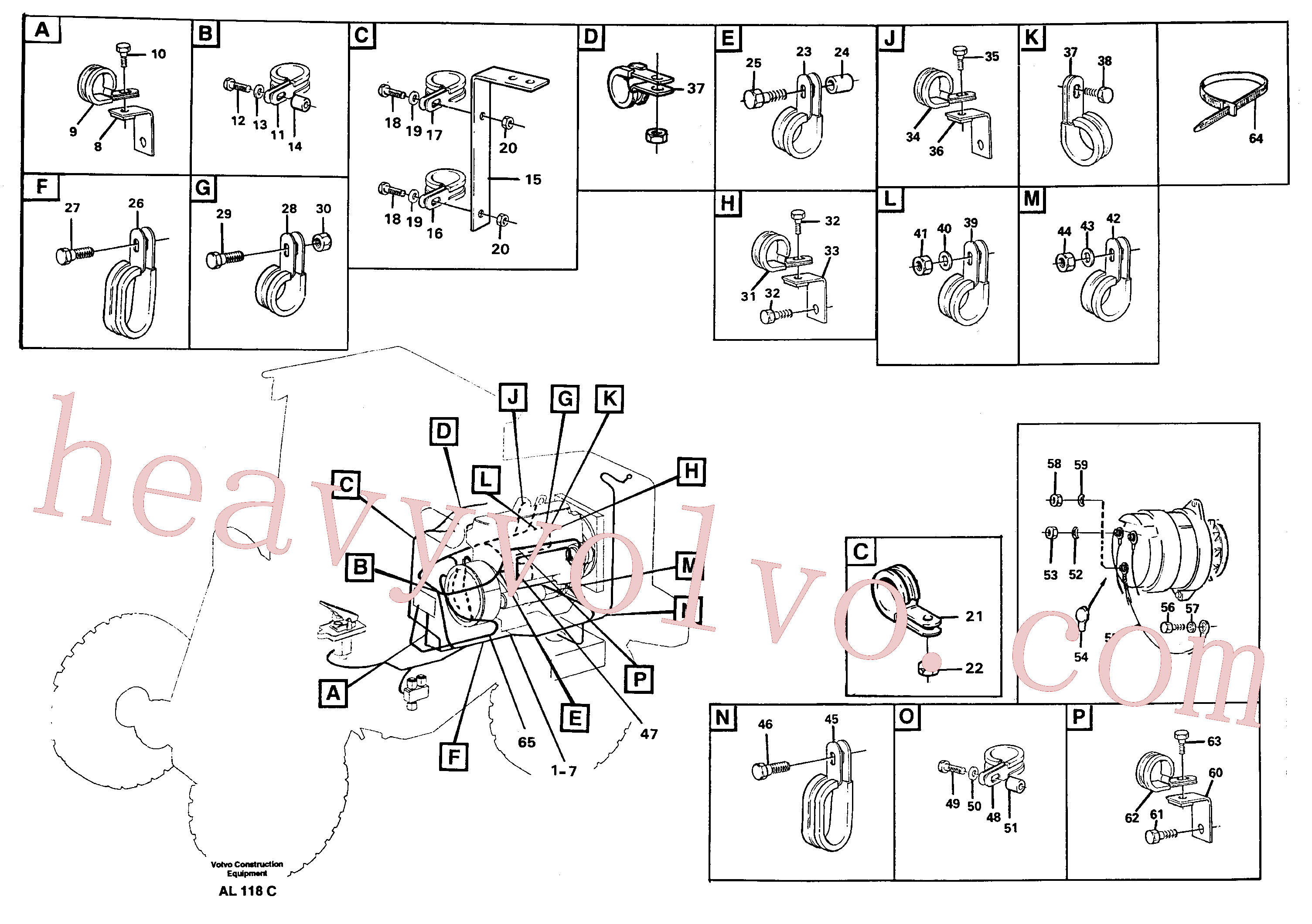 China Made VOE942810 Clamp parts for Volvo Excavator