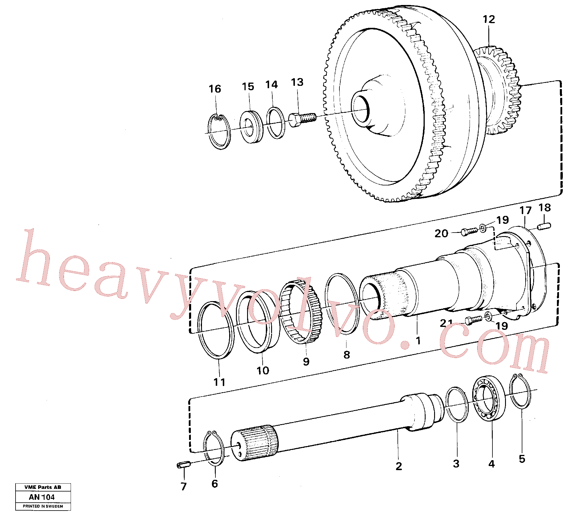 VOE14013538 Ball bearing for Volvo Excavator Parts
