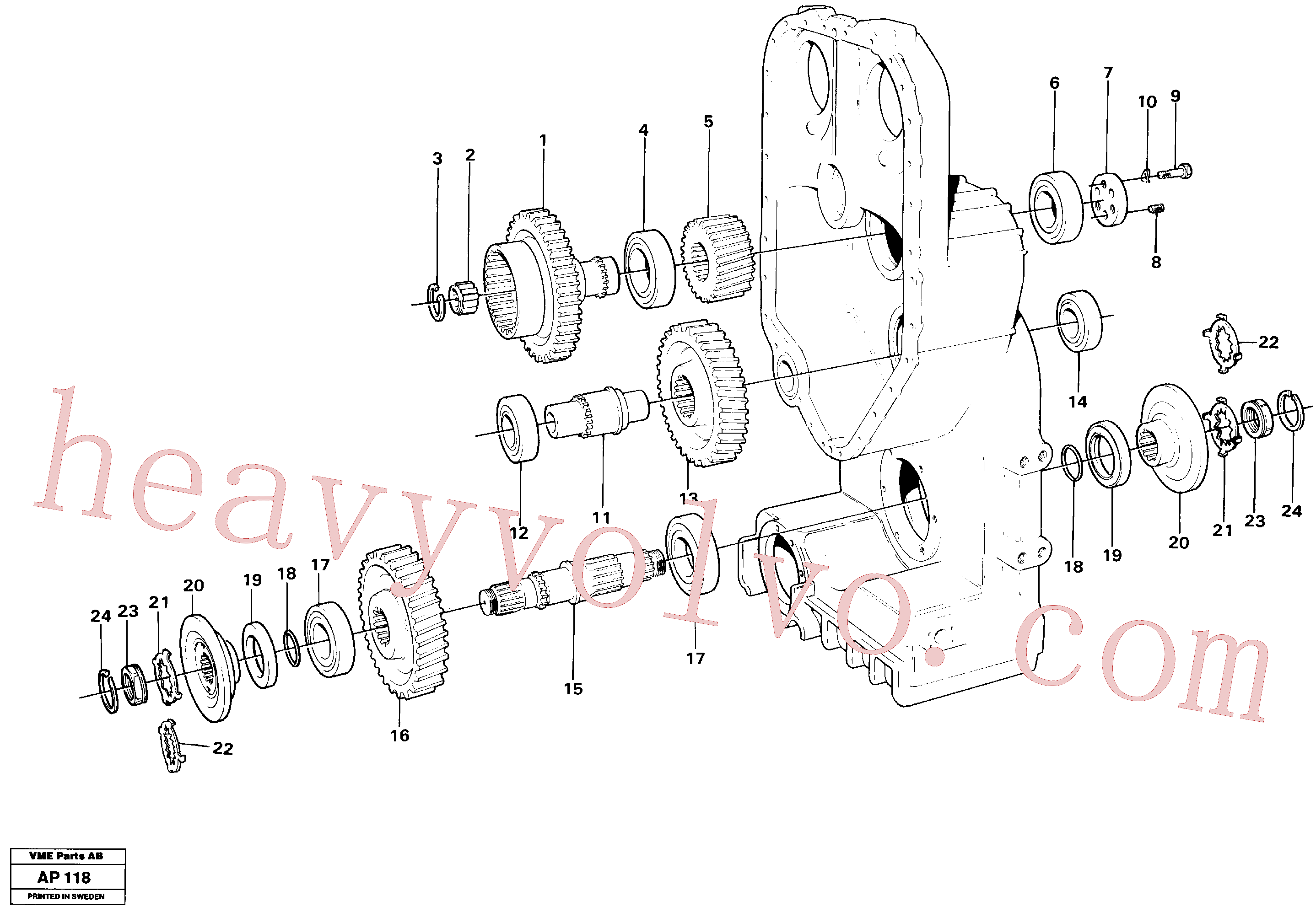 China Made VOE184697 Roller bearing parts for Volvo Excavator