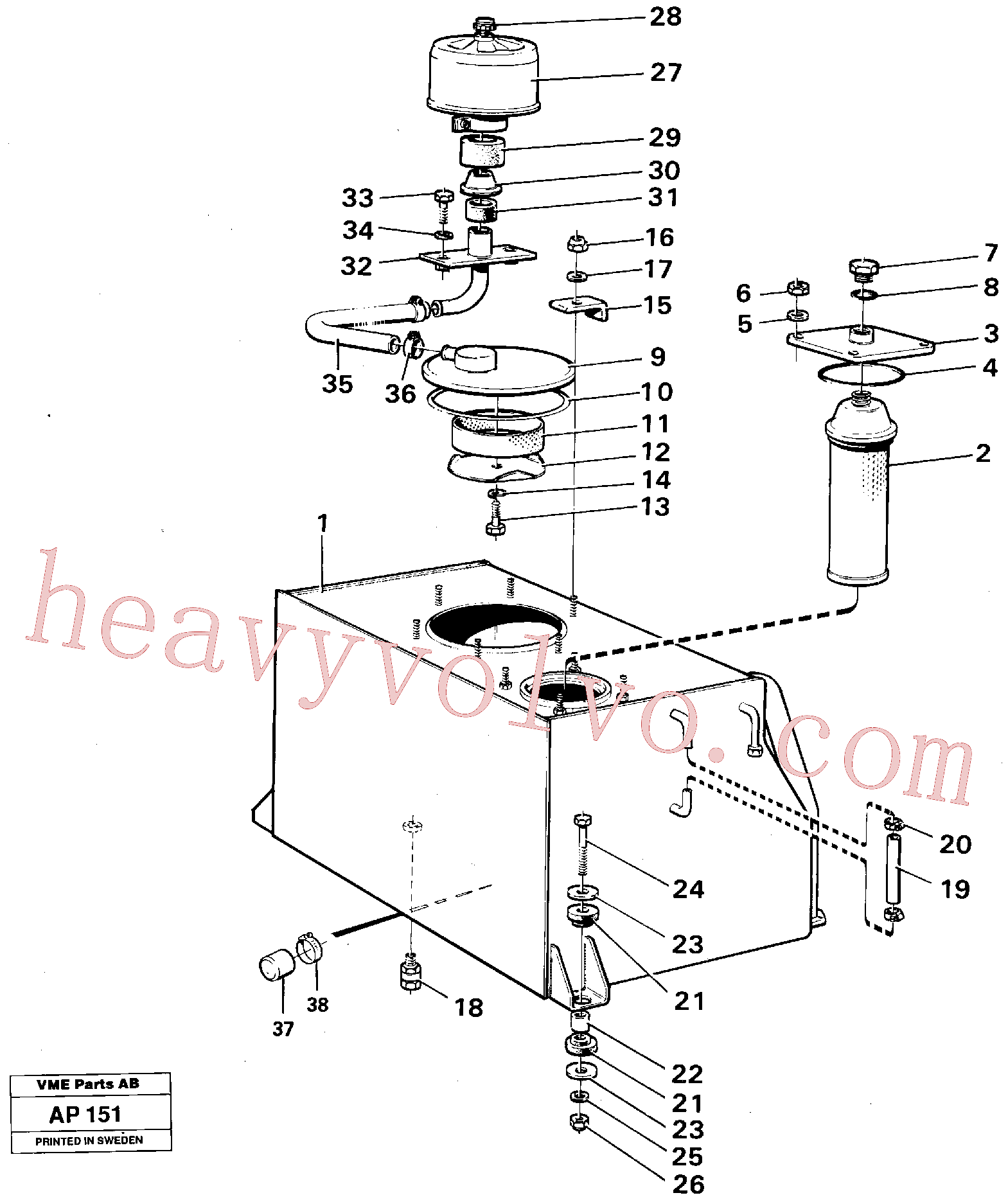 Volvo excavator part VOE945654 Lock nut for sale