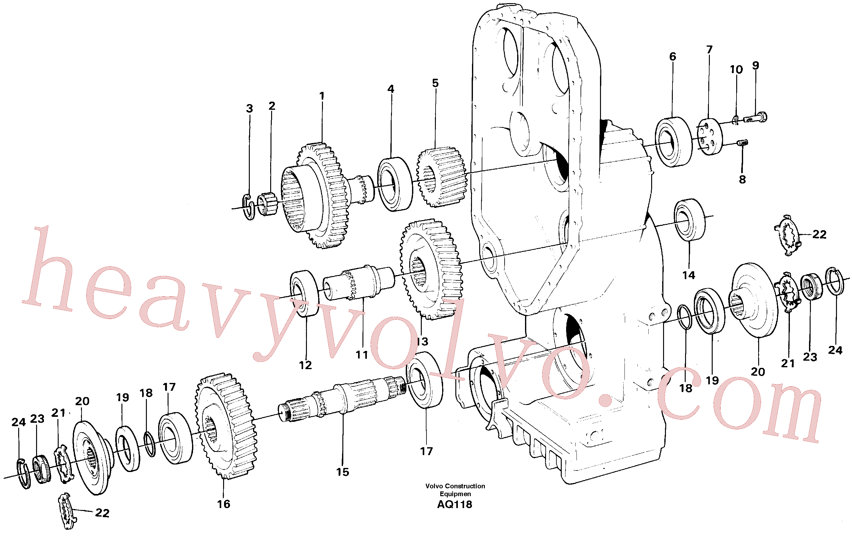 China Made VOE7011076 Roller bearing parts for Volvo Excavator
