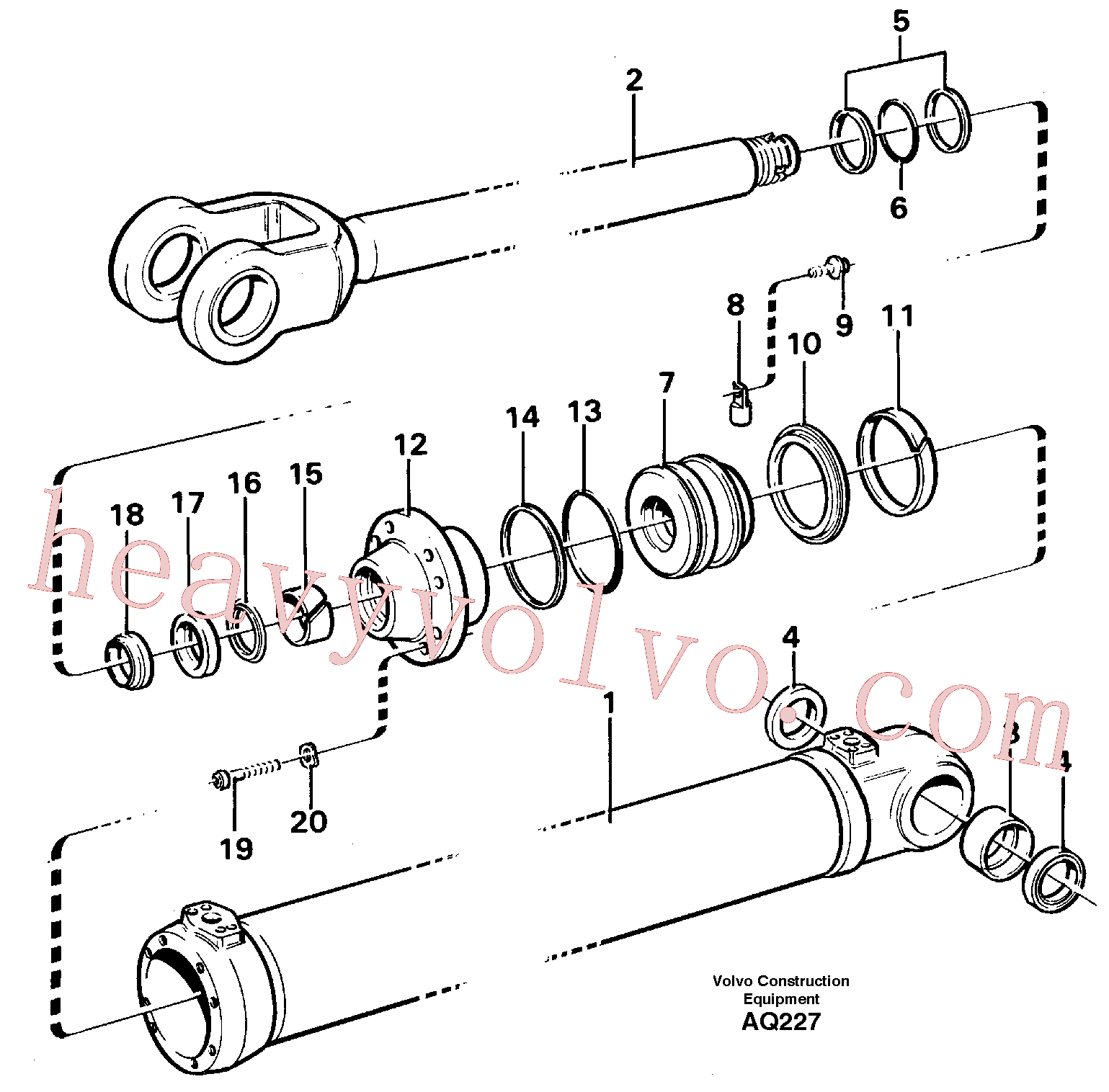 VOE4787039 Back-up ring for Volvo Excavator spare