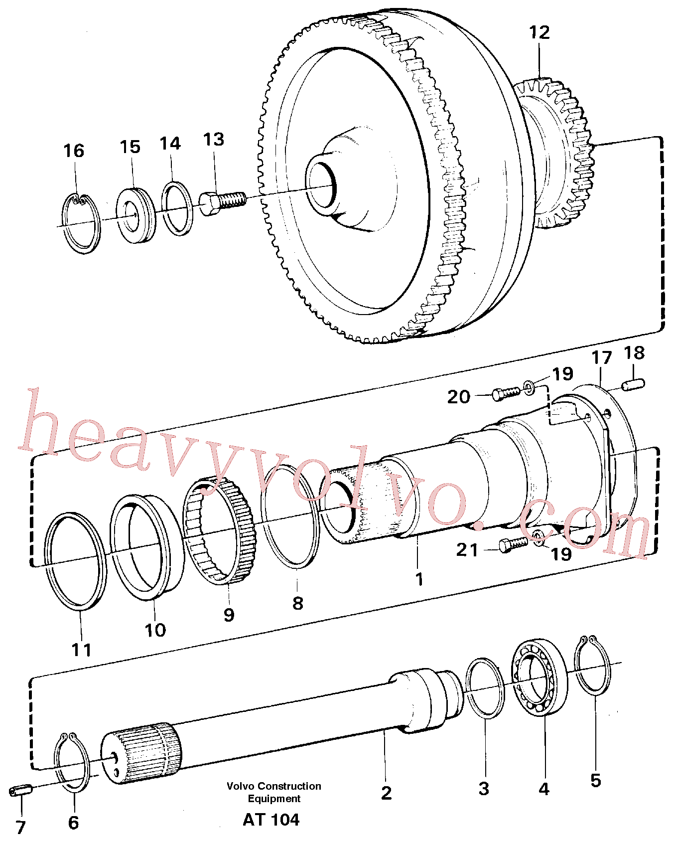 VOE14013538 Ball bearing for Volvo Excavator Parts