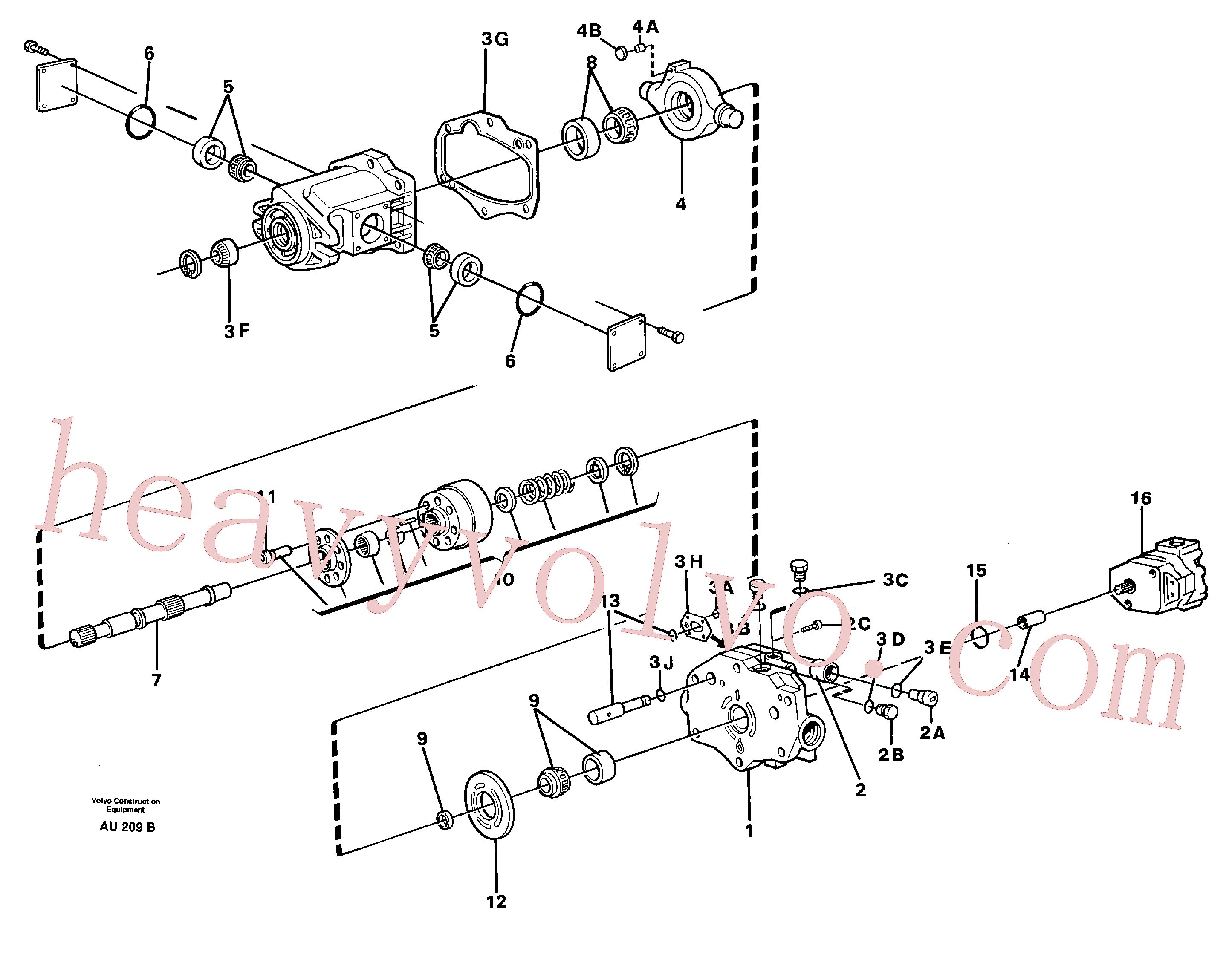 China Made VOE11994186 Bearing kit parts for Volvo Excavator