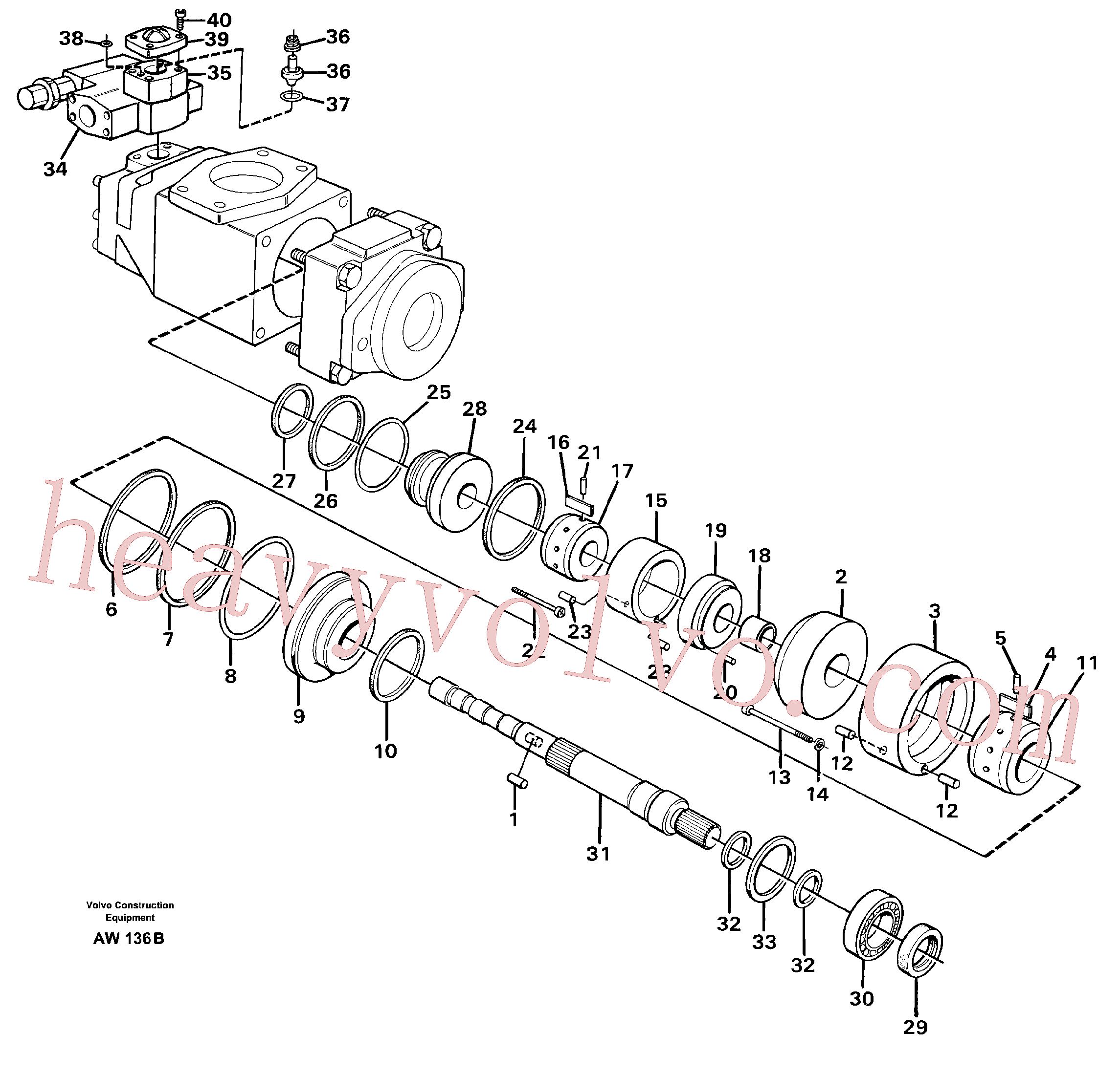 VOE13970962 Hexagon screw for Volvo Excavator Parts