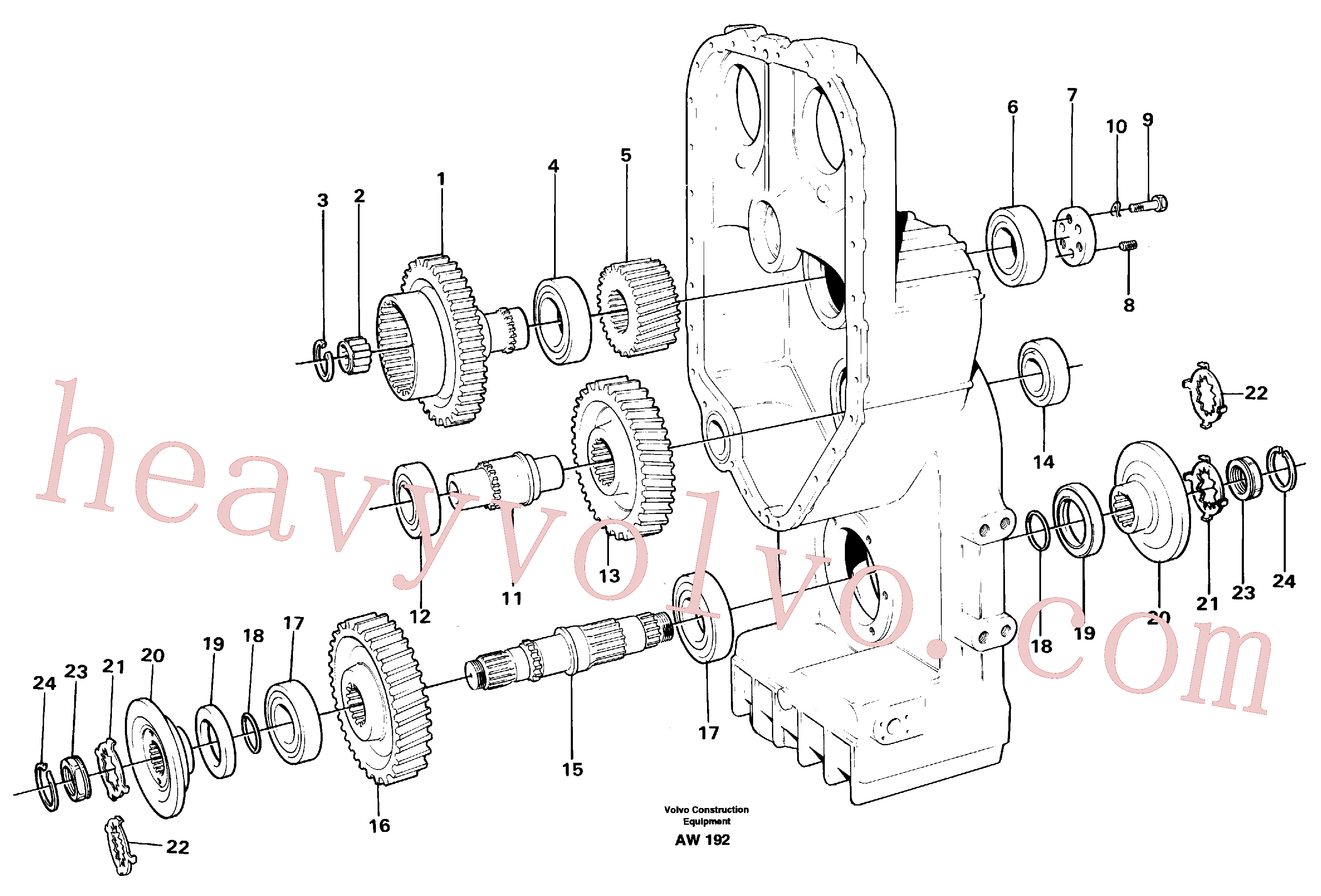 China Made VOE184697 Roller bearing parts for Volvo Excavator