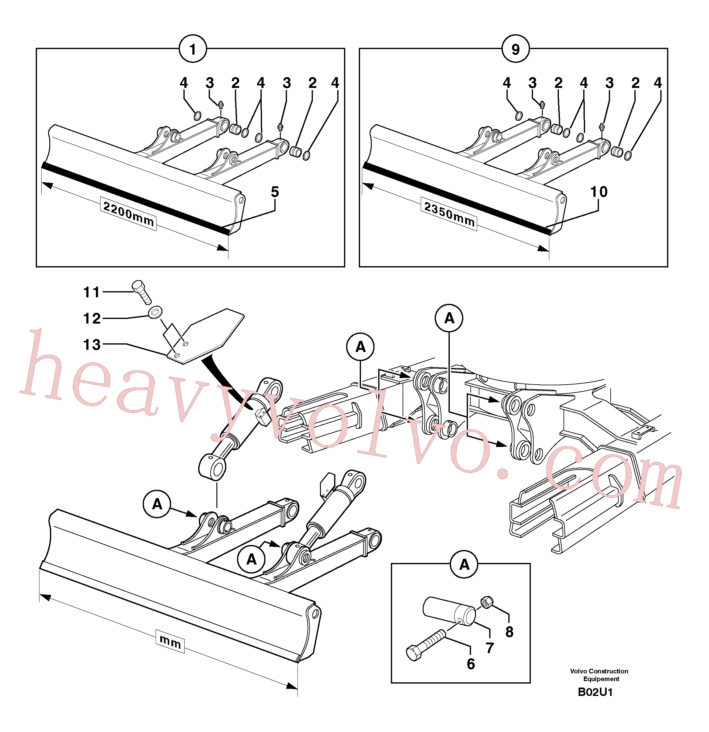 Volvo excavator part PJ2070053 Blade for sale