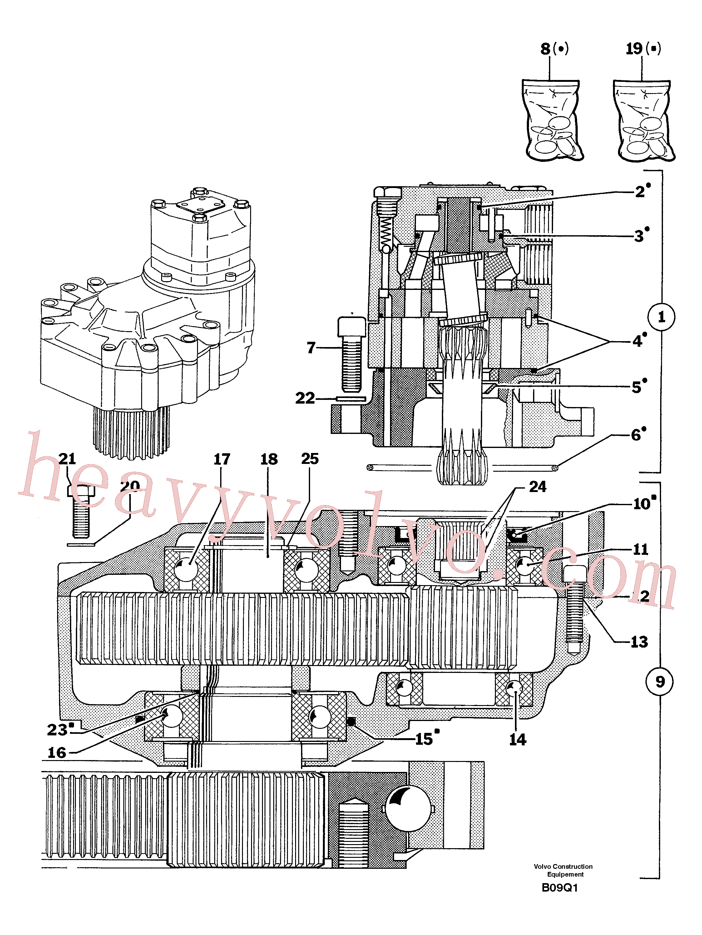 PJ4960021 Ball bearing for Volvo Excavator Parts