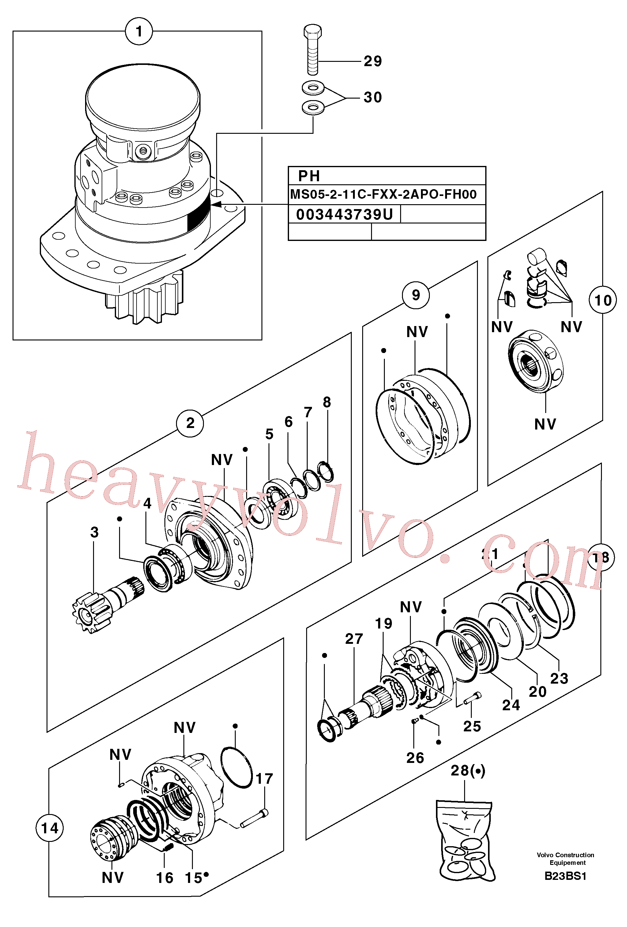Volvo excavator part PJ7416379 Snap ring for sale