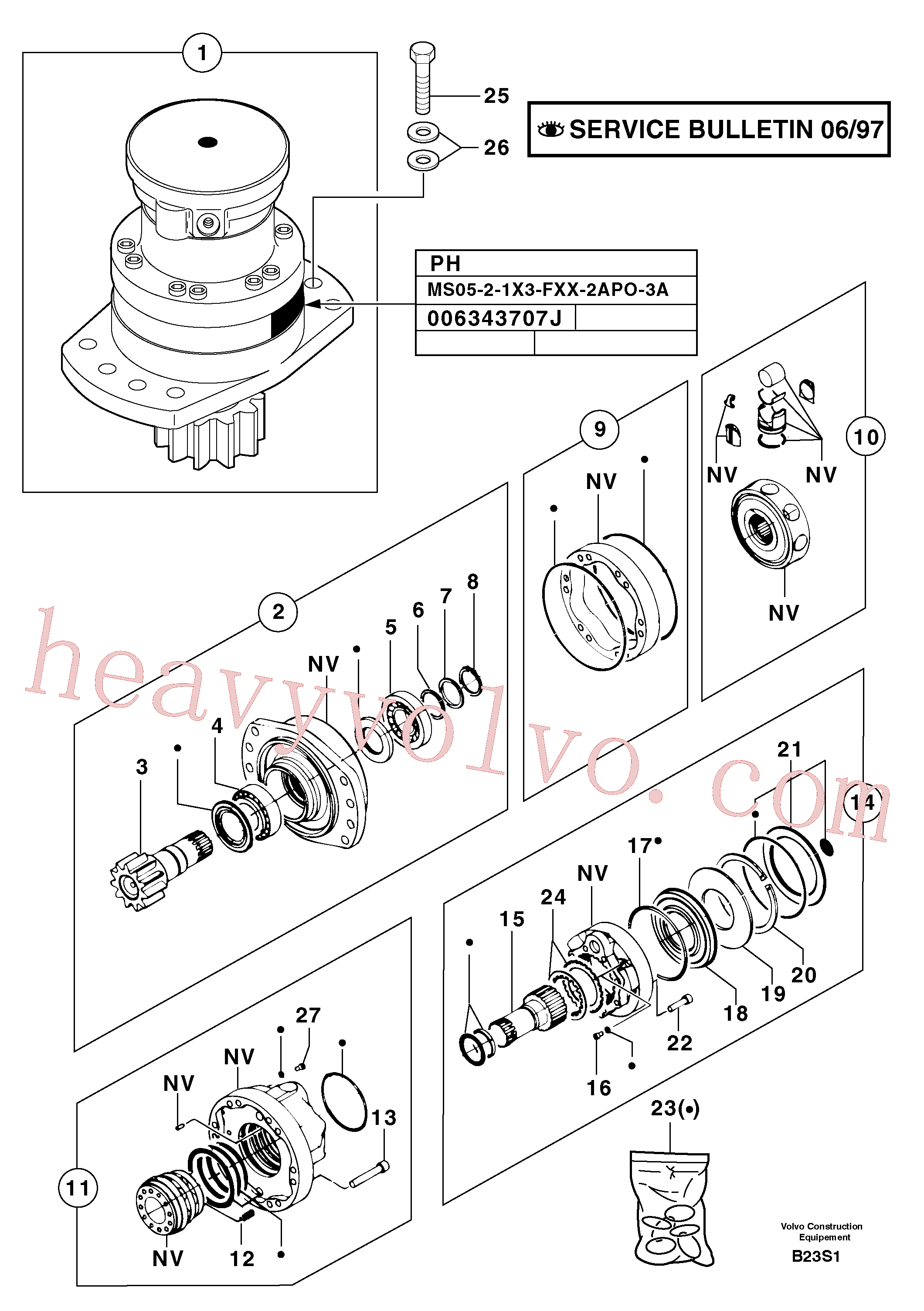 China Made PJ7416378 Washer parts for Volvo Excavator