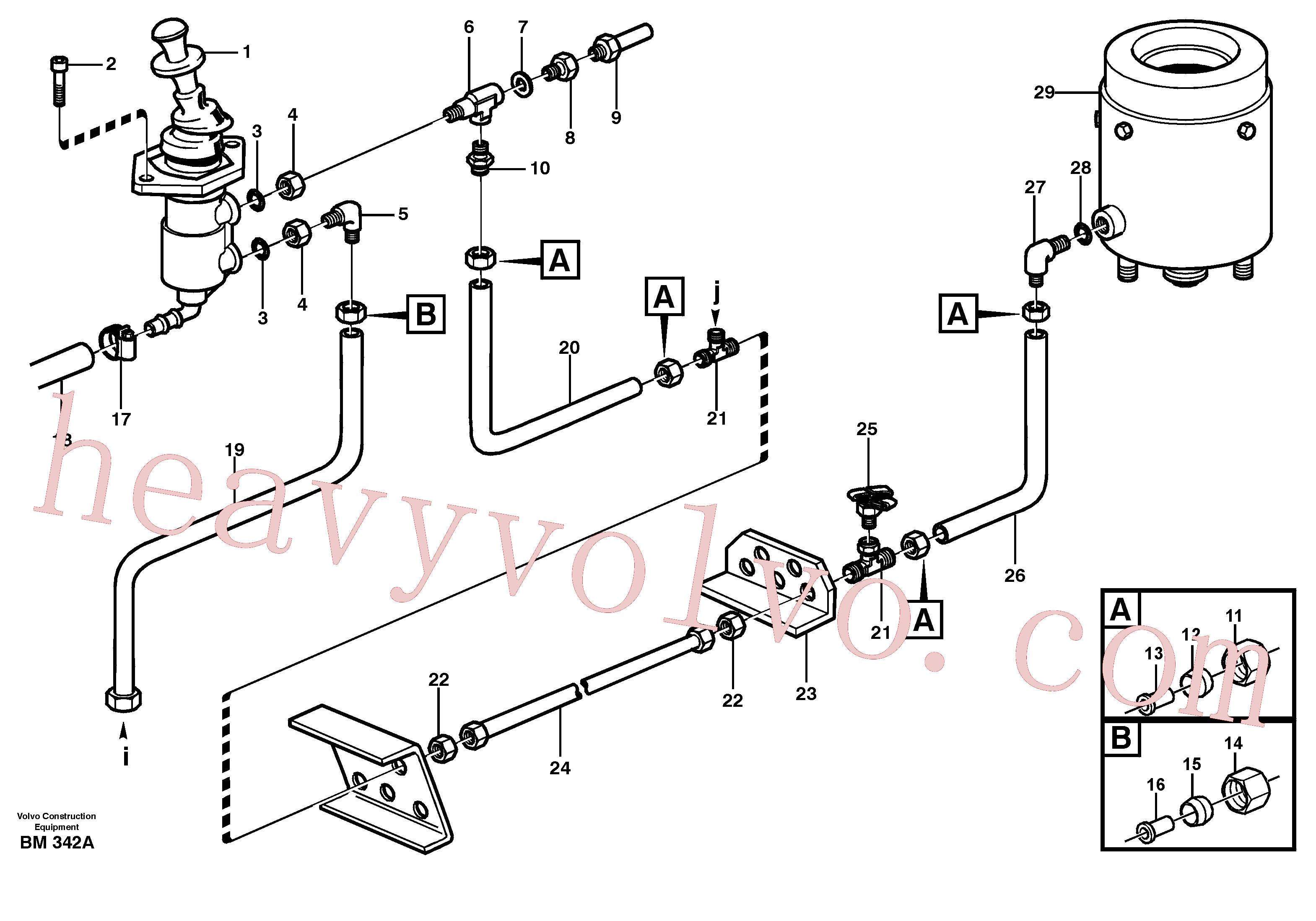 VOE943472 Hose clamp for Volvo Excavator Parts