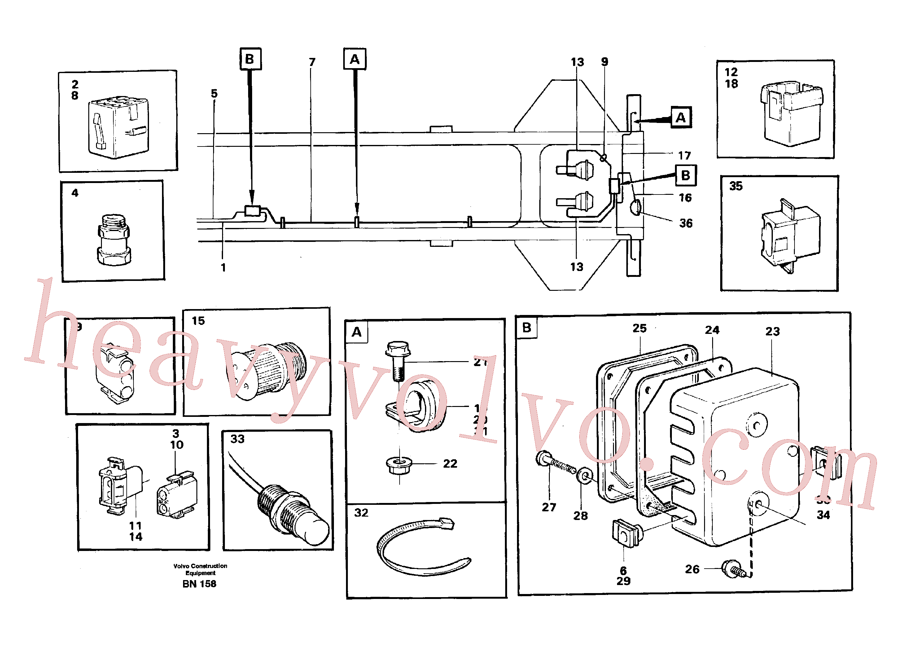 China Made VOE942810 Clamp parts for Volvo Excavator