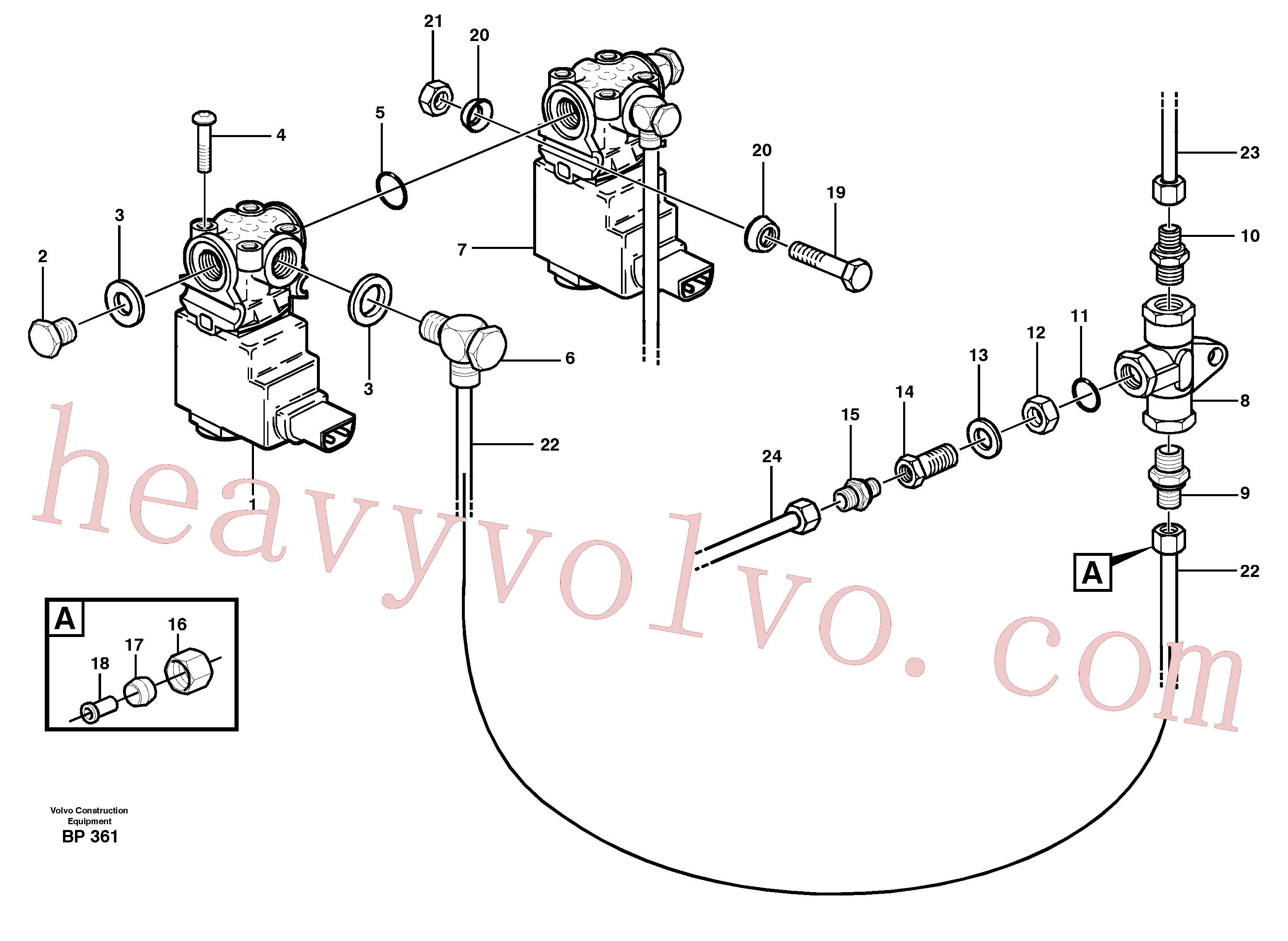 Volvo excavator part VOE13966412 Nipple for sale