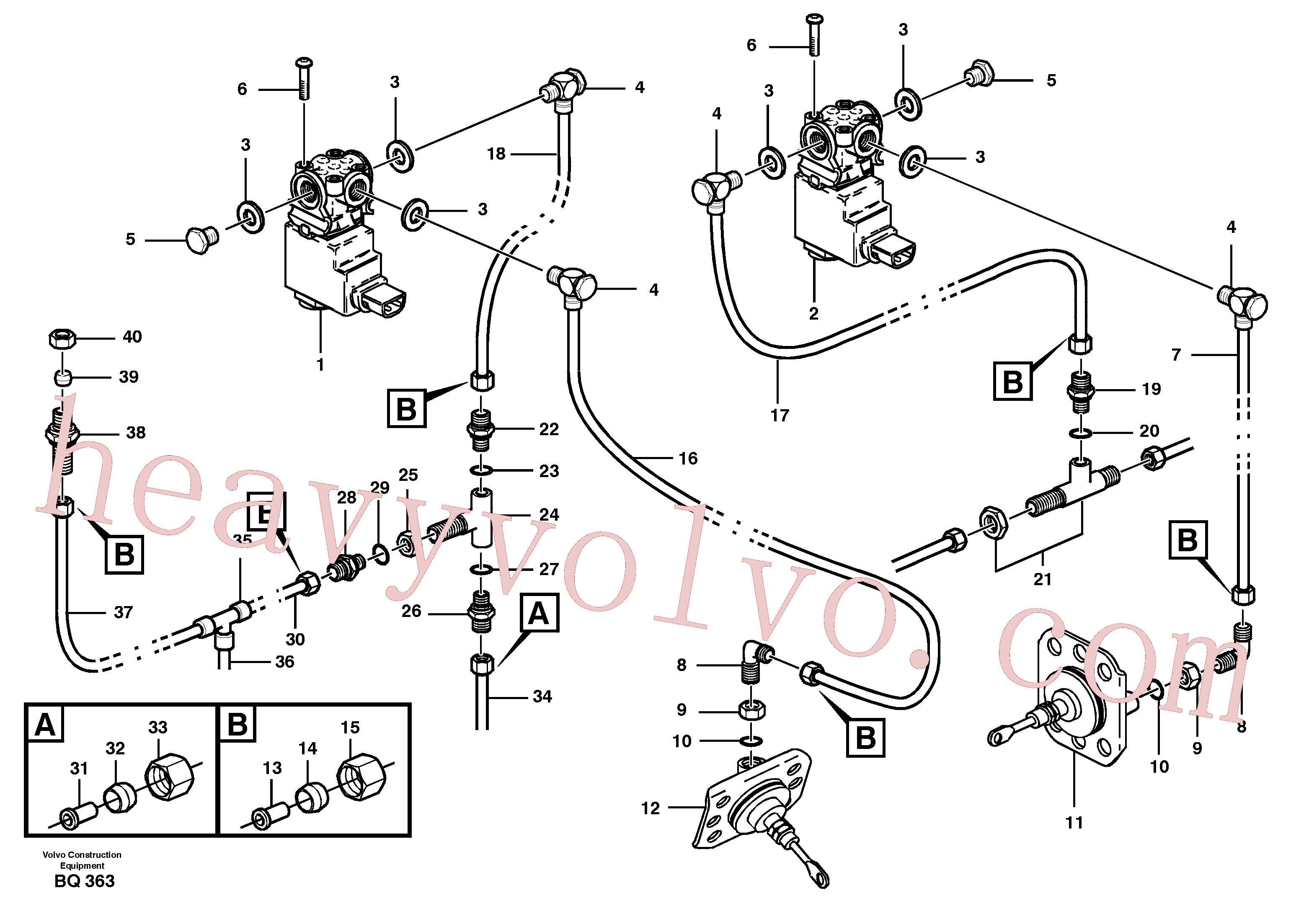 Volvo excavator part VOE13966412 Nipple for sale