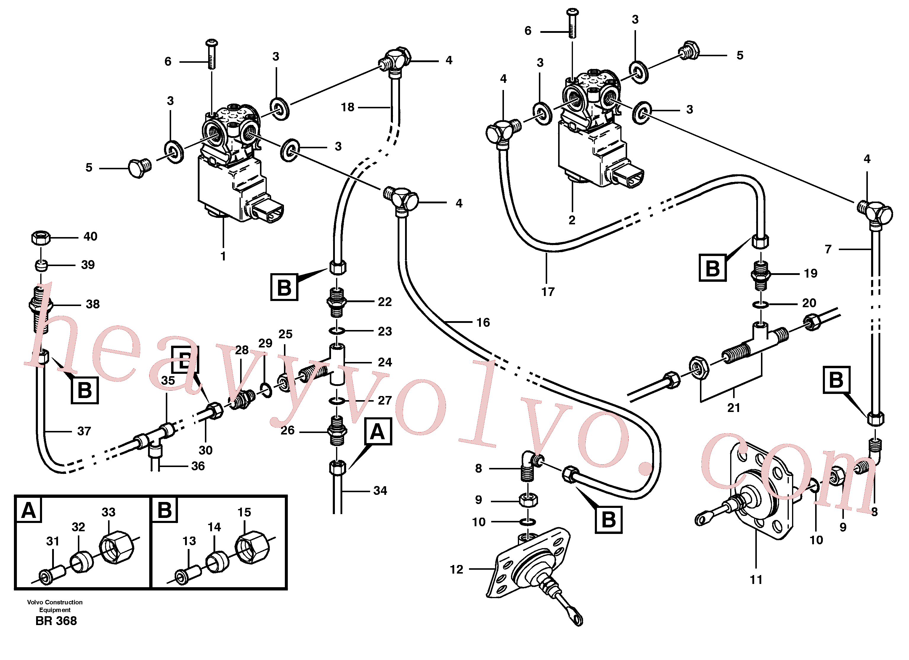 Volvo excavator part VOE13966412 Nipple for sale