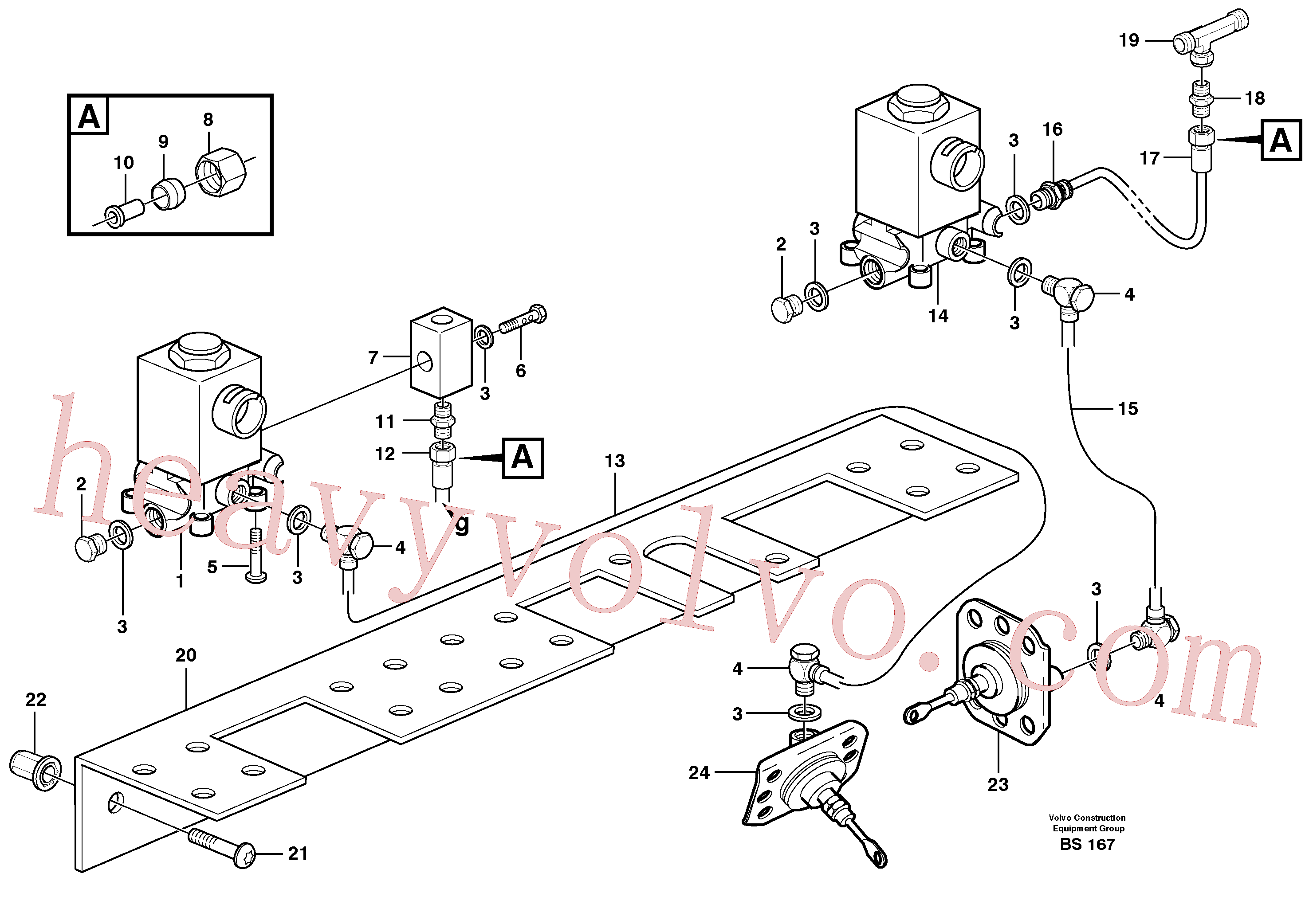 Volvo excavator part VOE13966412 Nipple for sale