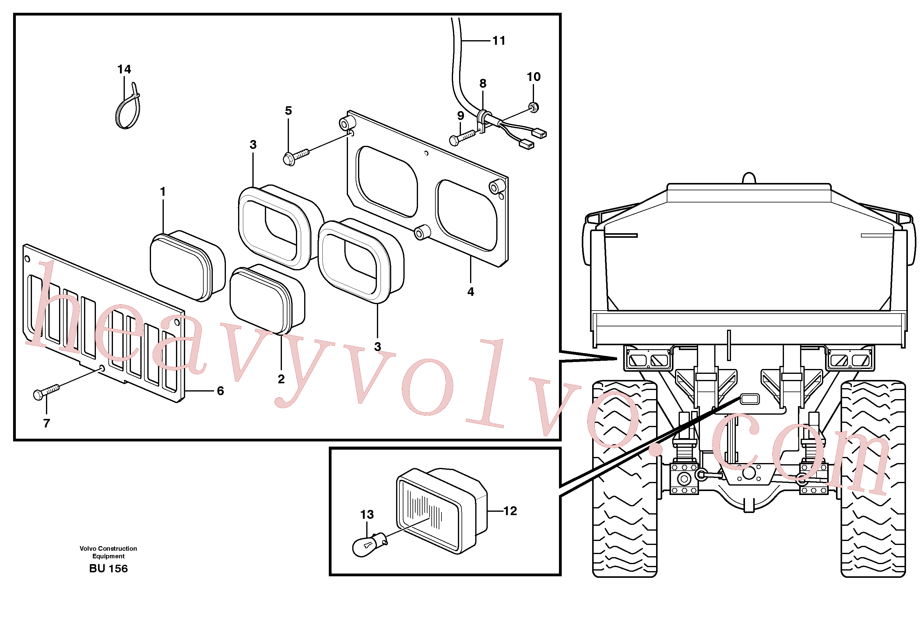 CH63378 Bulb for Volvo Excavator spare