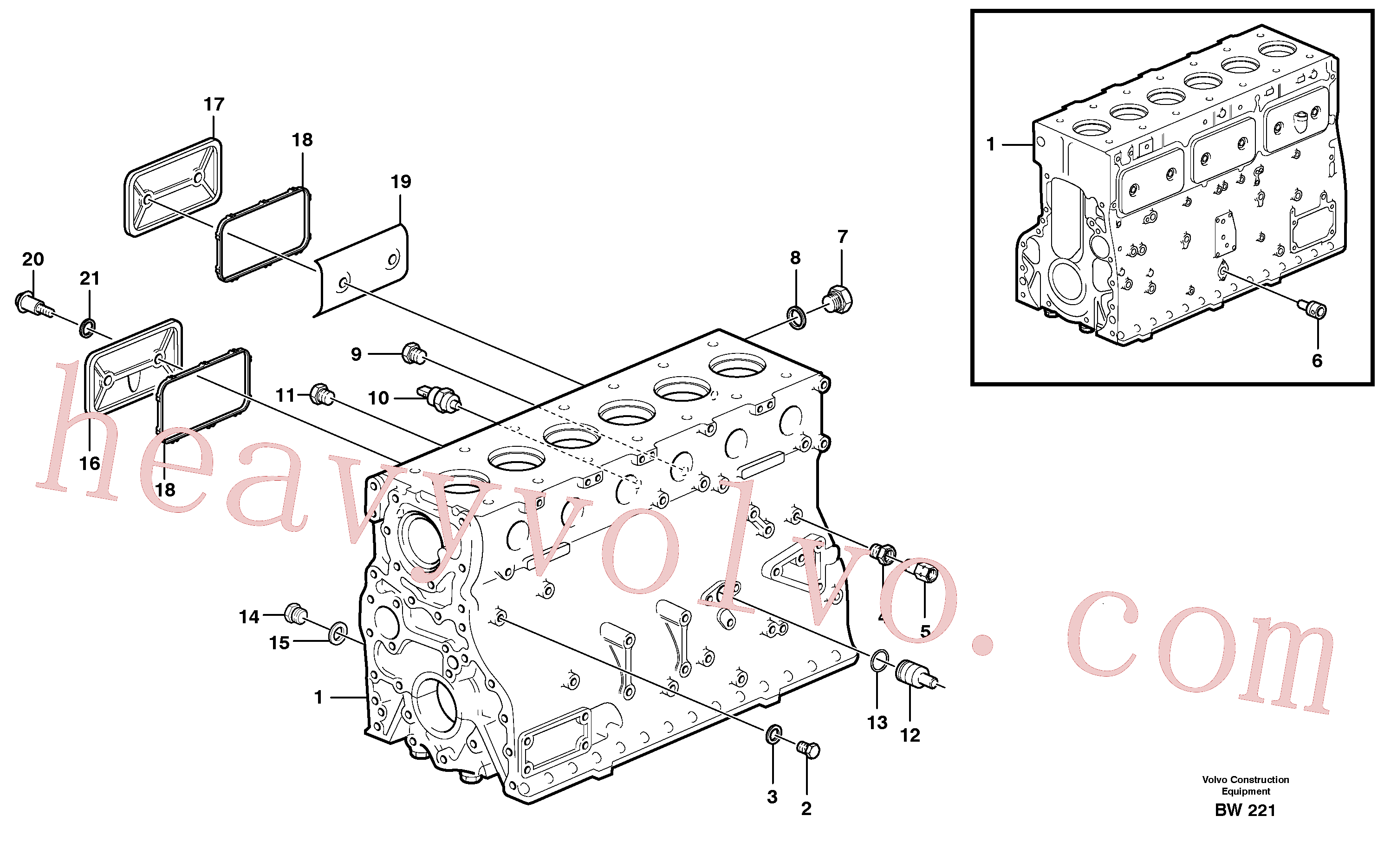 VOE13810530 Plug for Volvo Excavator Parts