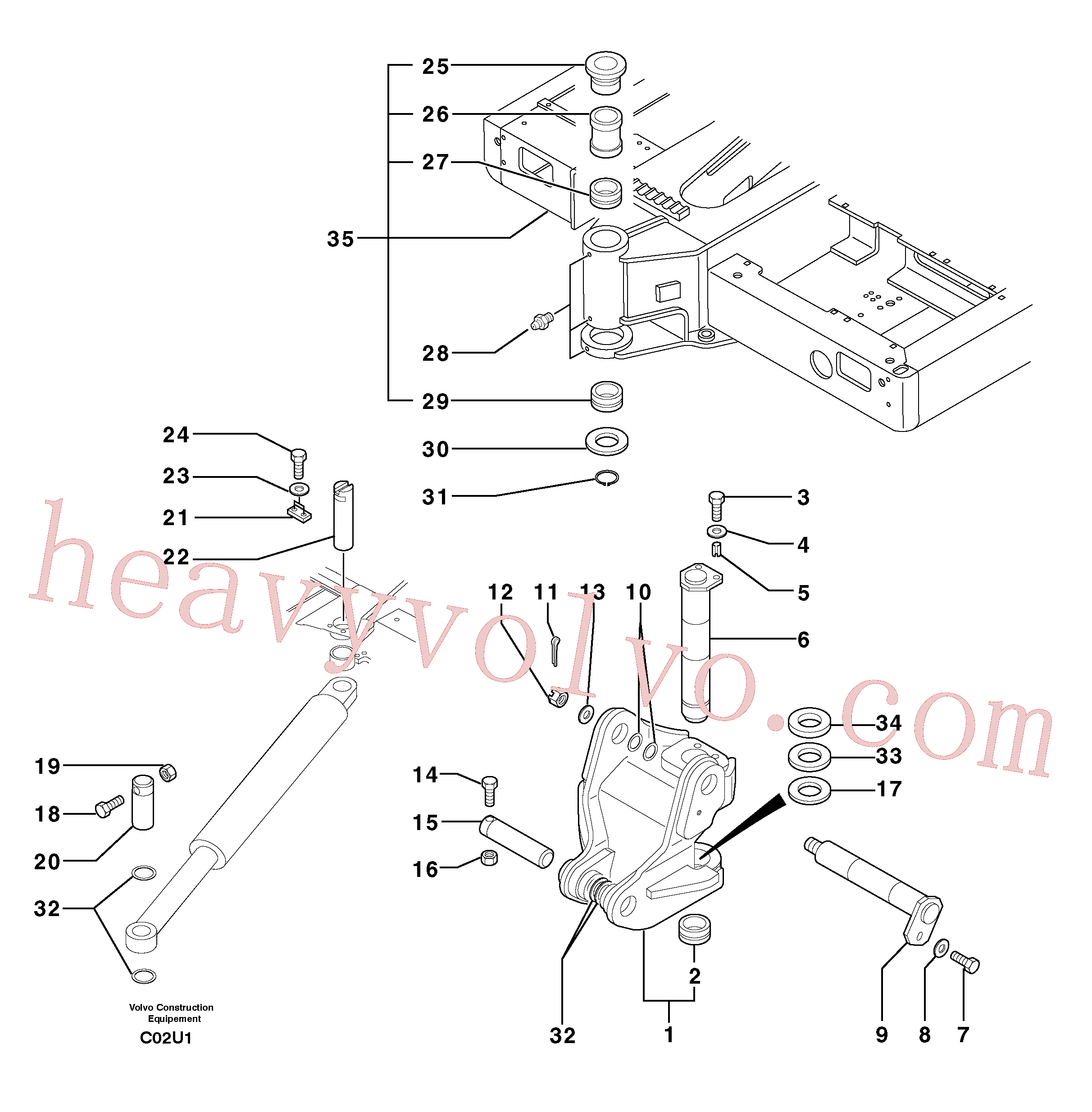 VOE11804239 Nut for Volvo Excavator spare
