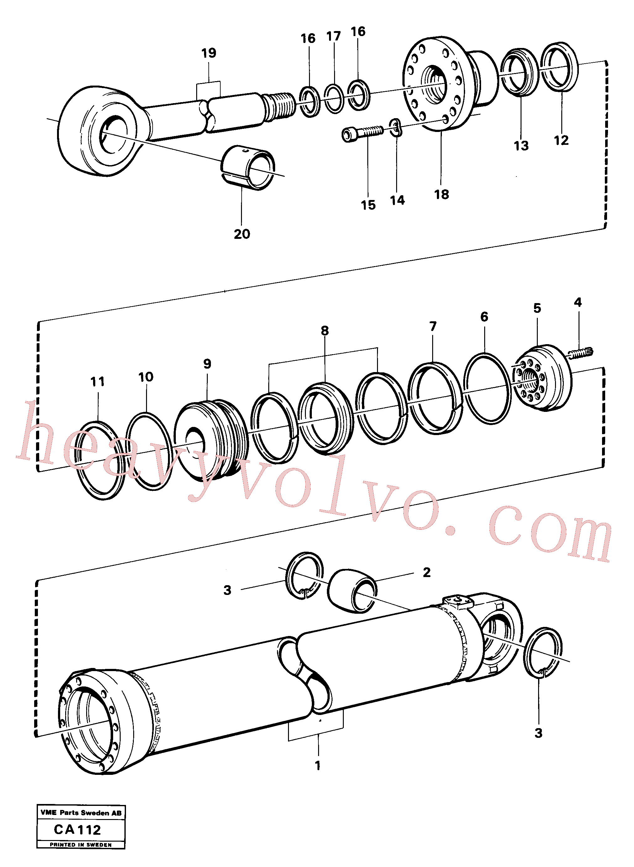 VOE4833161 Piston for Volvo Excavator spare
