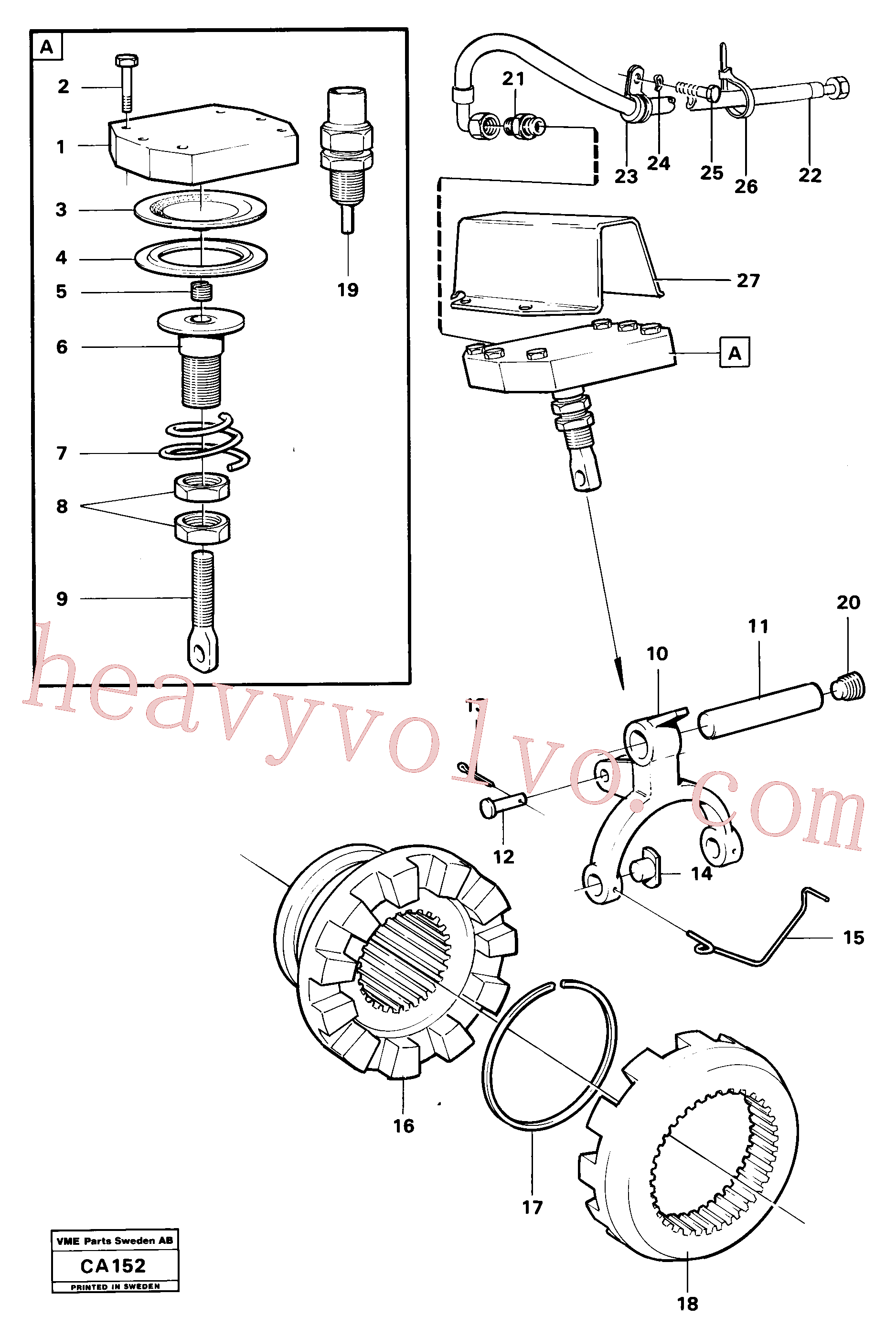 Volvo excavator part VOE11168155 Dog clutch for sale