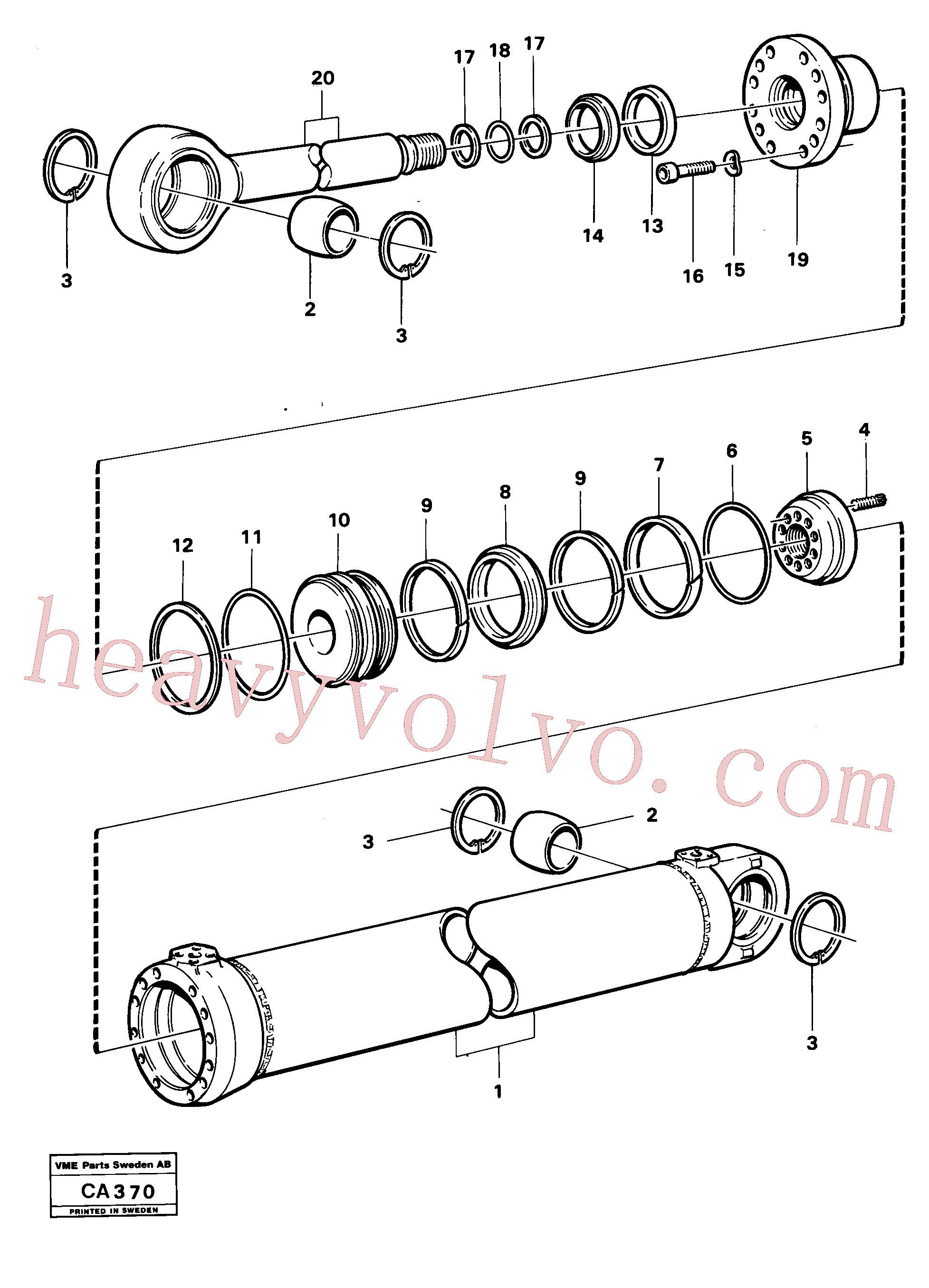 VOE4833161 Piston for Volvo Excavator spare