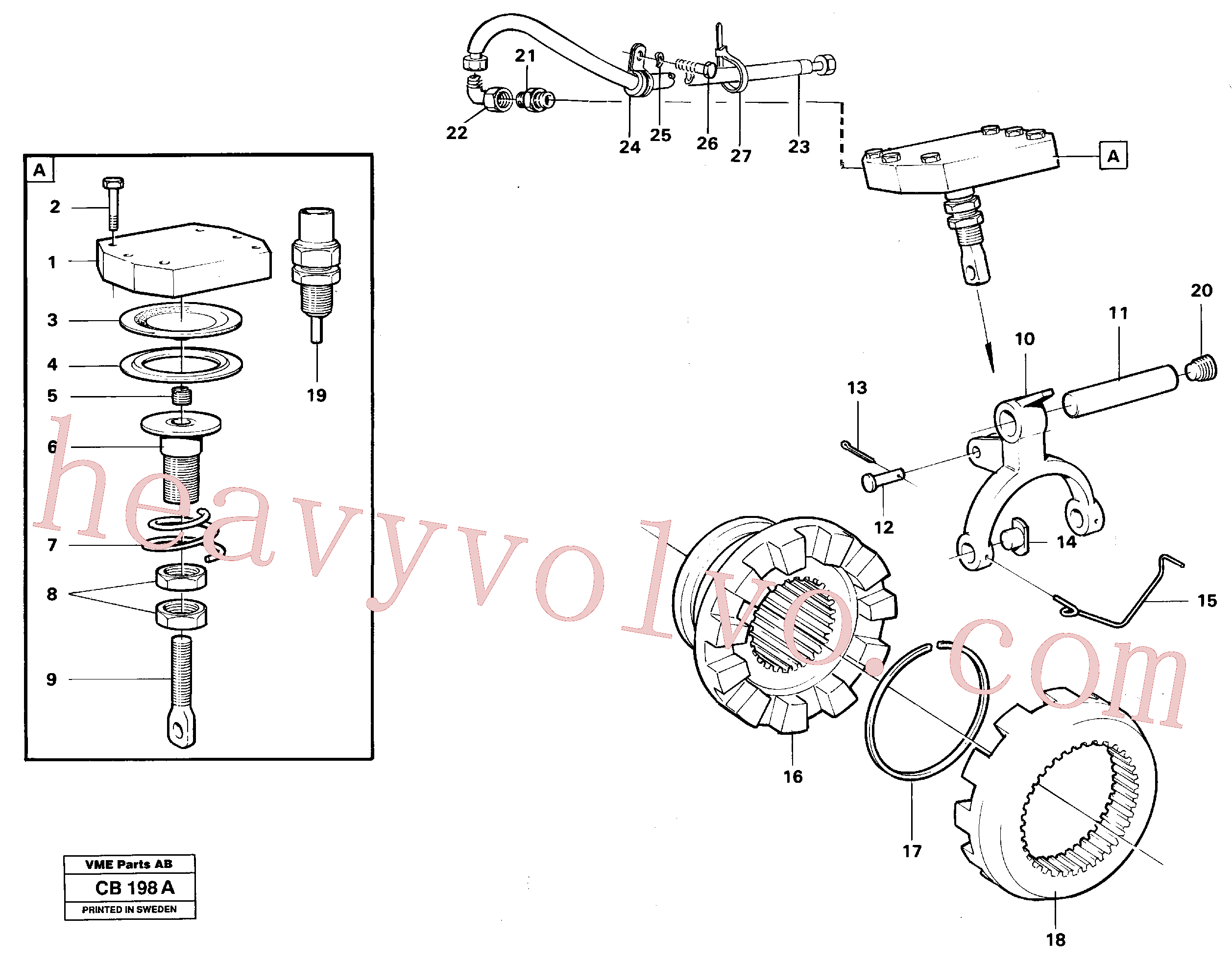 Volvo excavator part VOE11168155 Dog clutch for sale