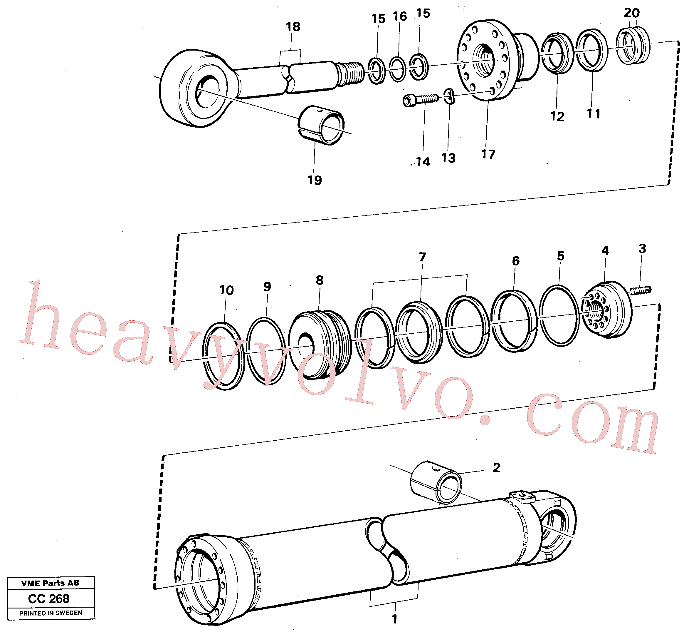 VOE4833161 Piston for Volvo Excavator spare