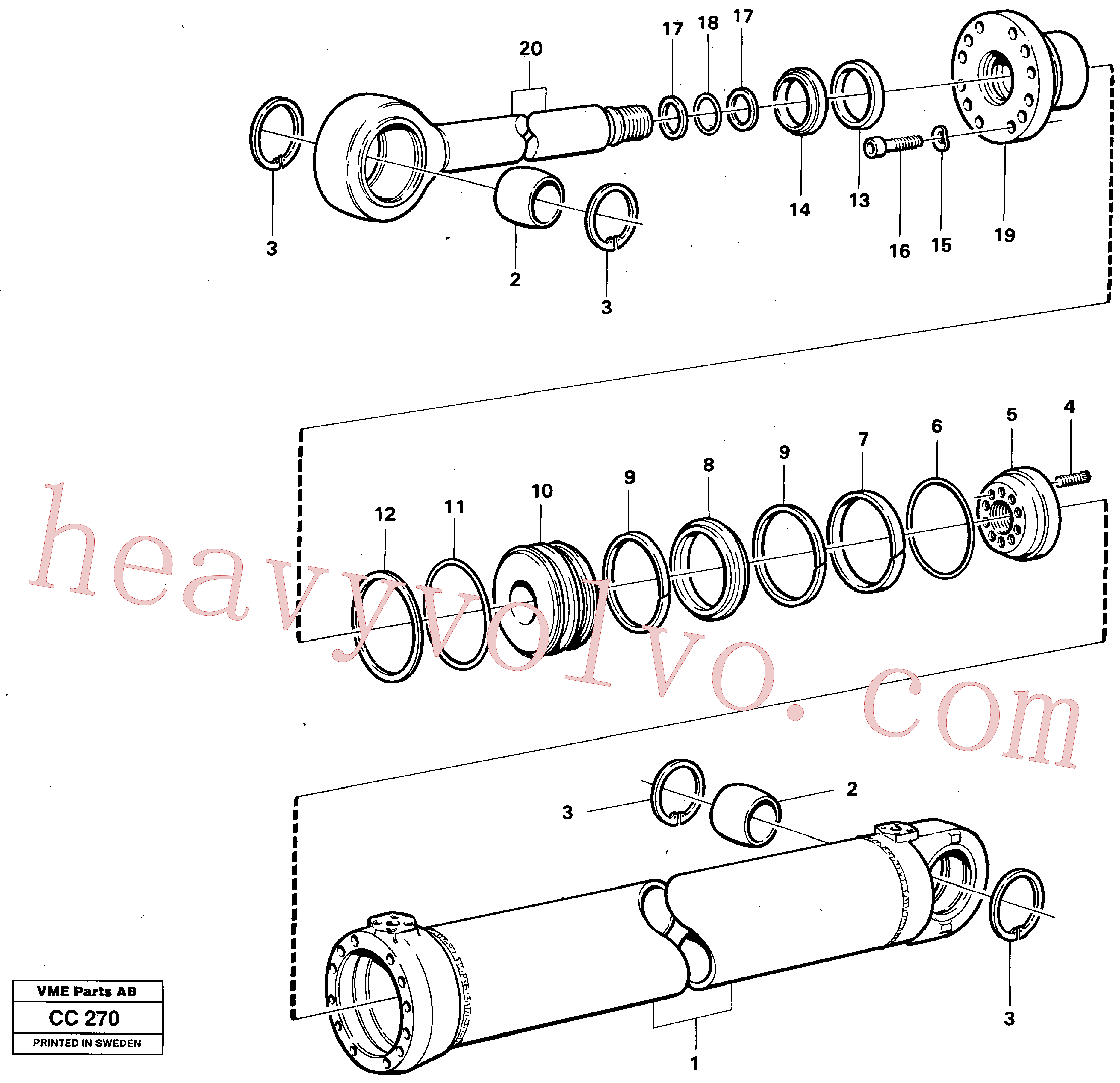 VOE4833161 Piston for Volvo Excavator spare