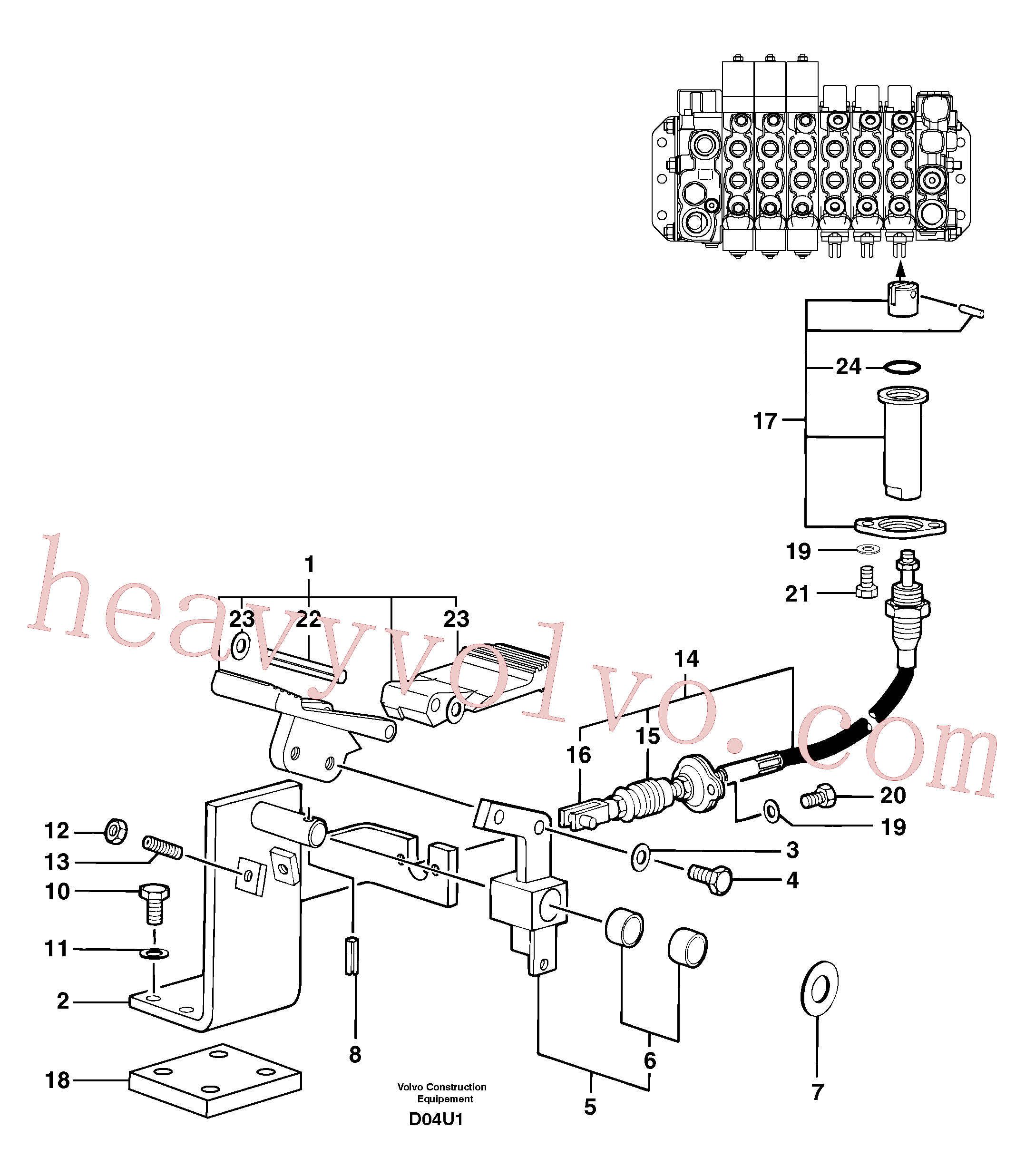 Volvo Assembly PJ5270535 Control cable for sale