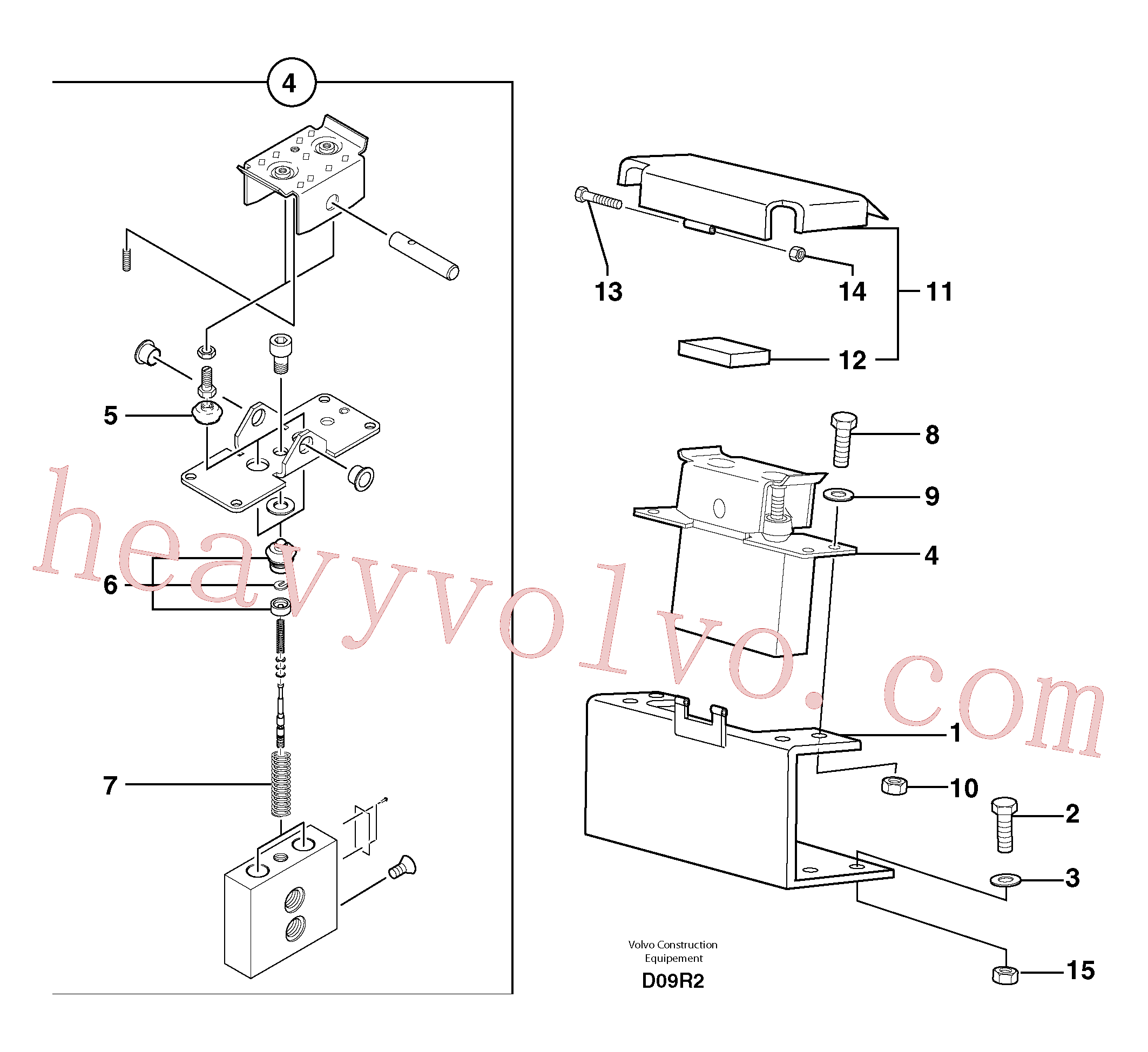 PJ3812089 Support for Volvo Excavator spare