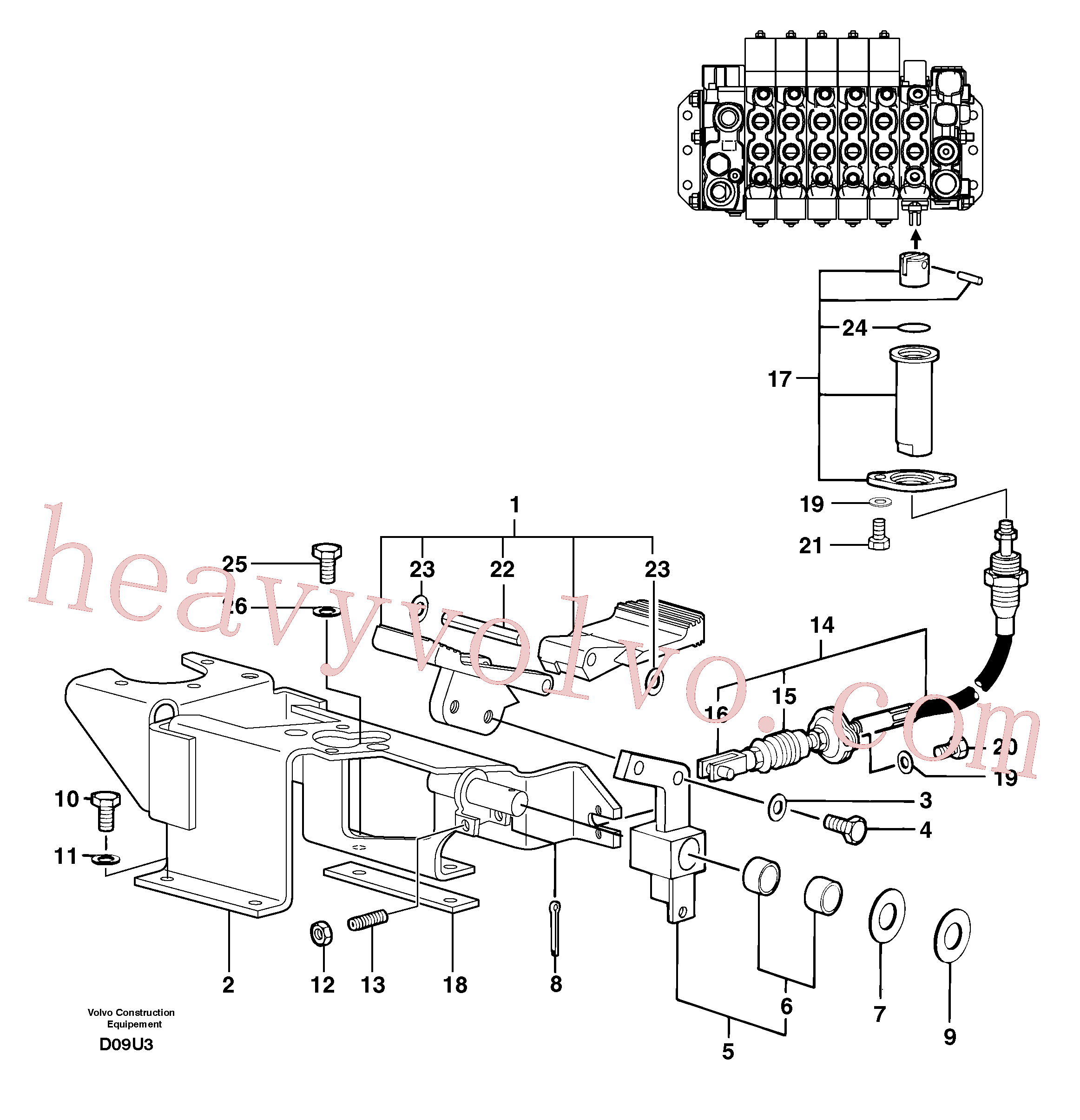 Volvo Assembly PJ5270535 Control cable for sale