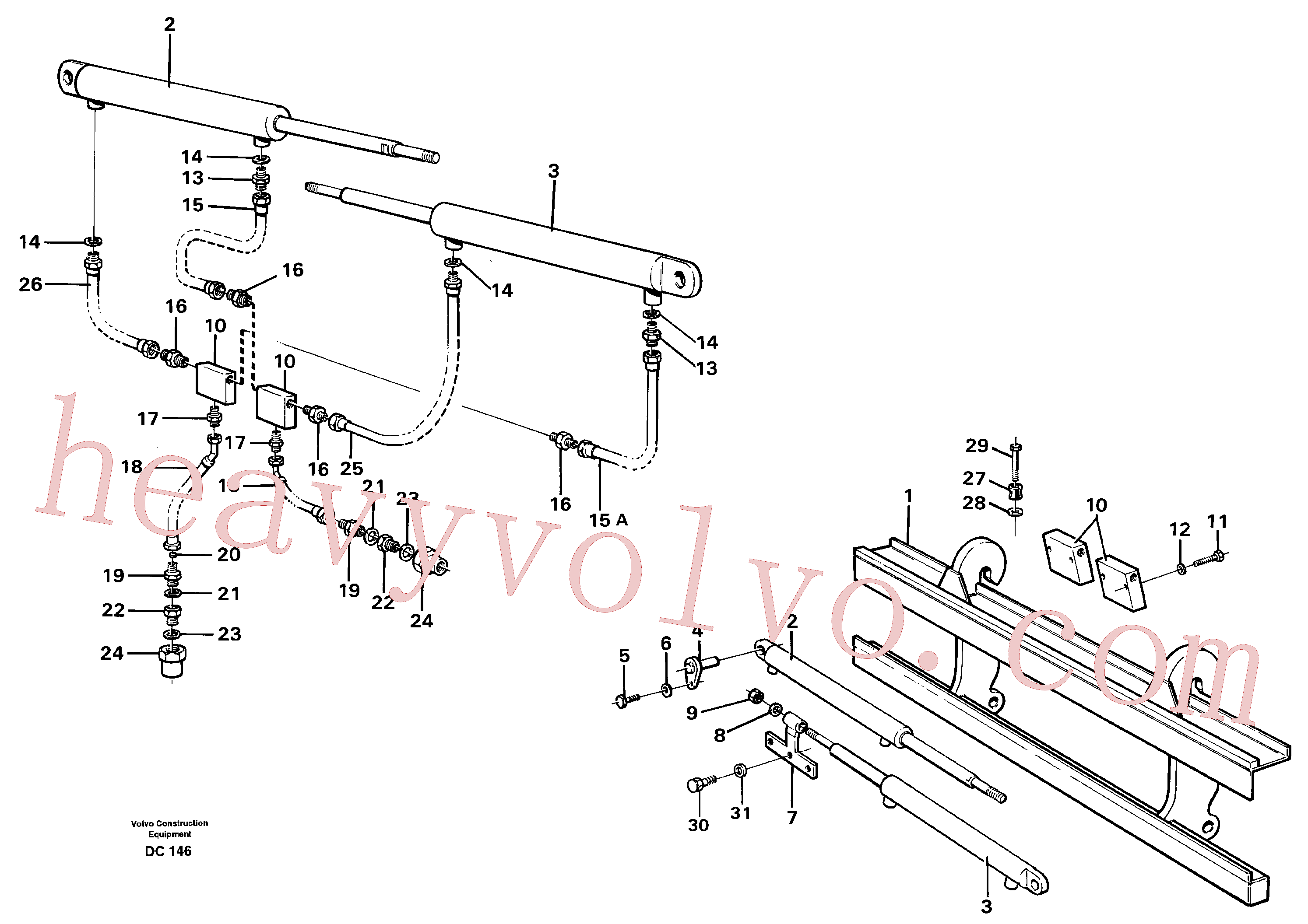 Volvo excavator part VOE4819901 Hydraulic cylinder for sale