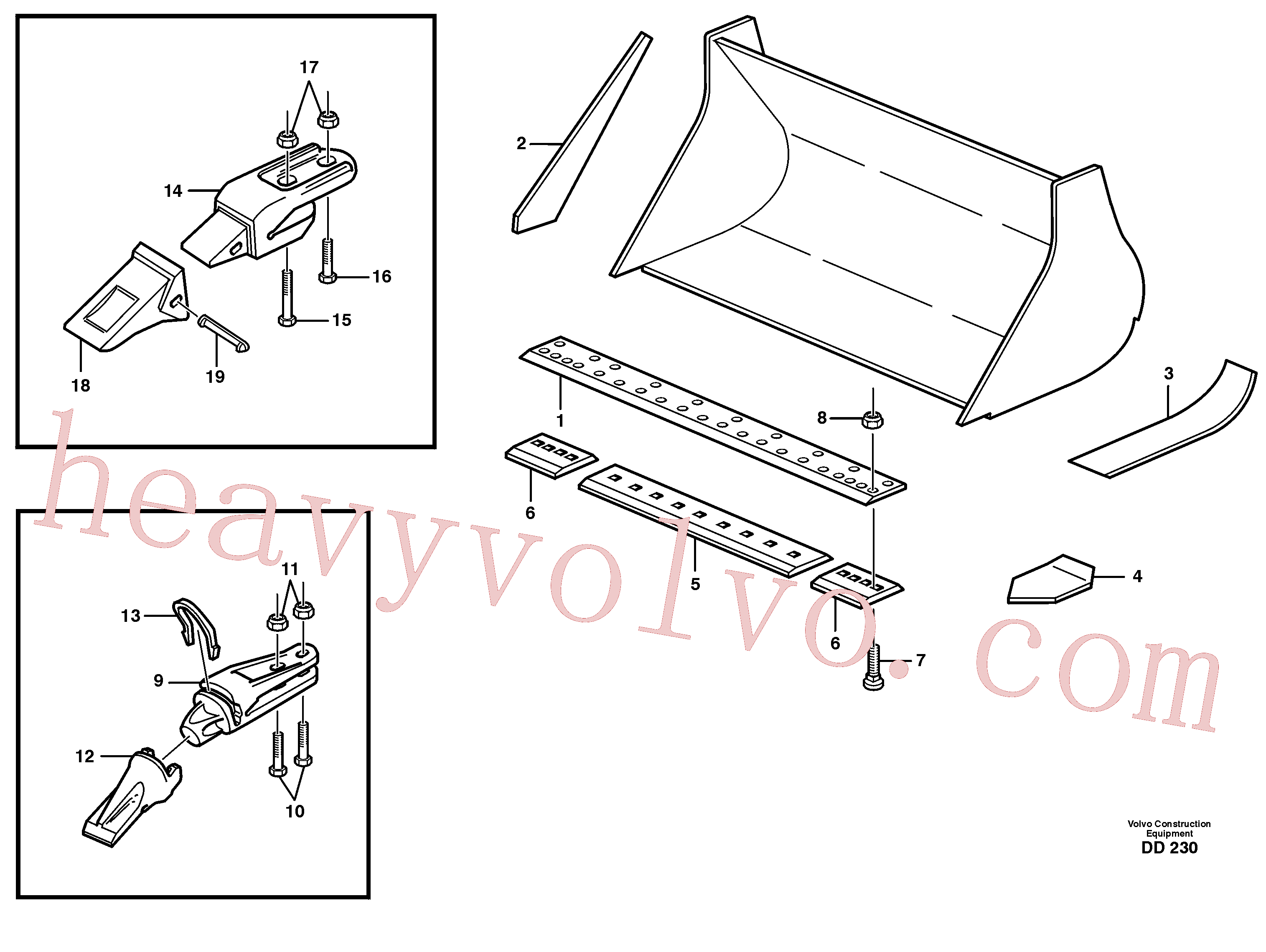 VOE14015019 Lock nut for Volvo Excavator spare