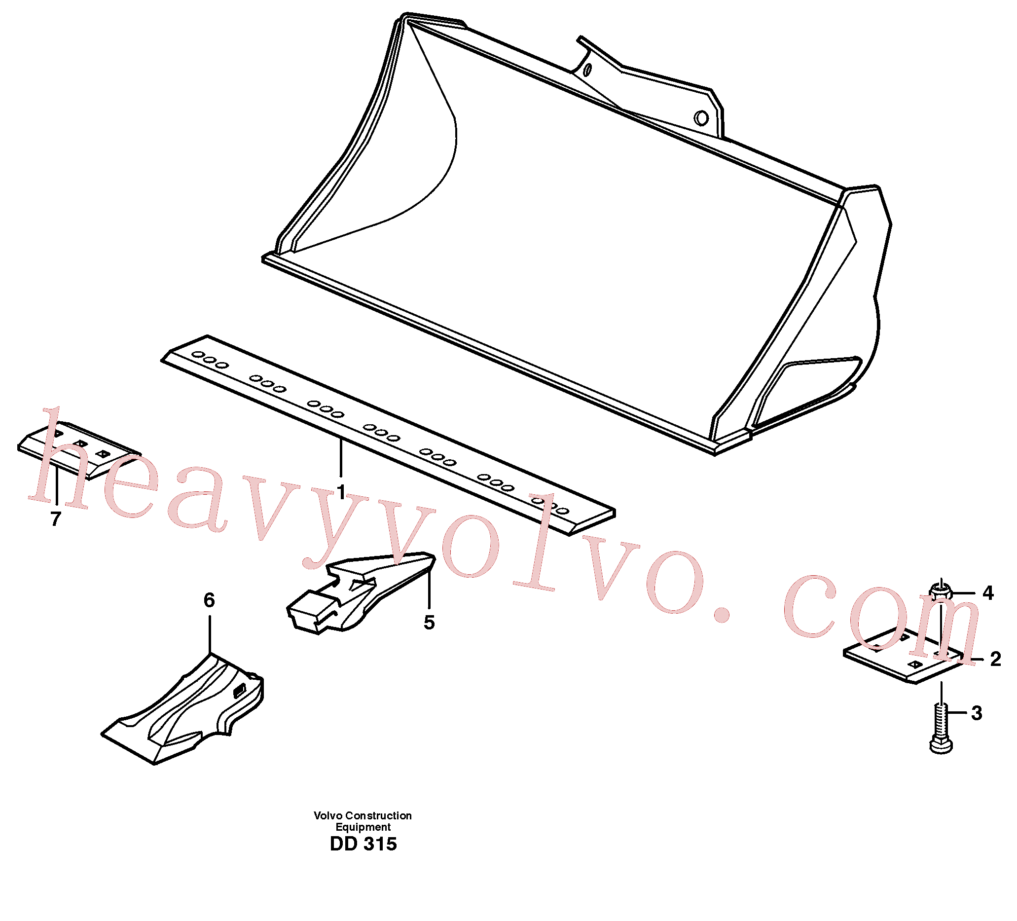 VOE11142572 Square neck screw for Volvo Excavator spare