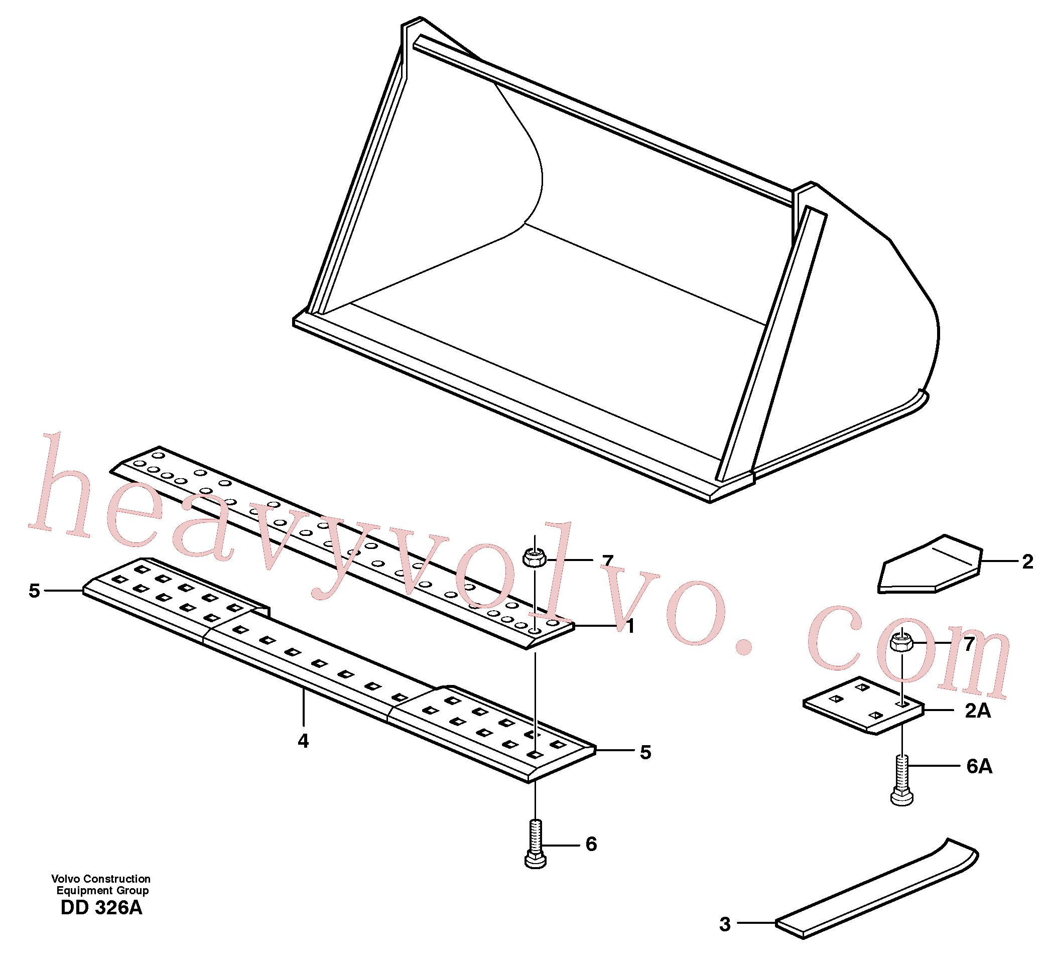 VOE11142572 Square neck screw for Volvo Excavator spare