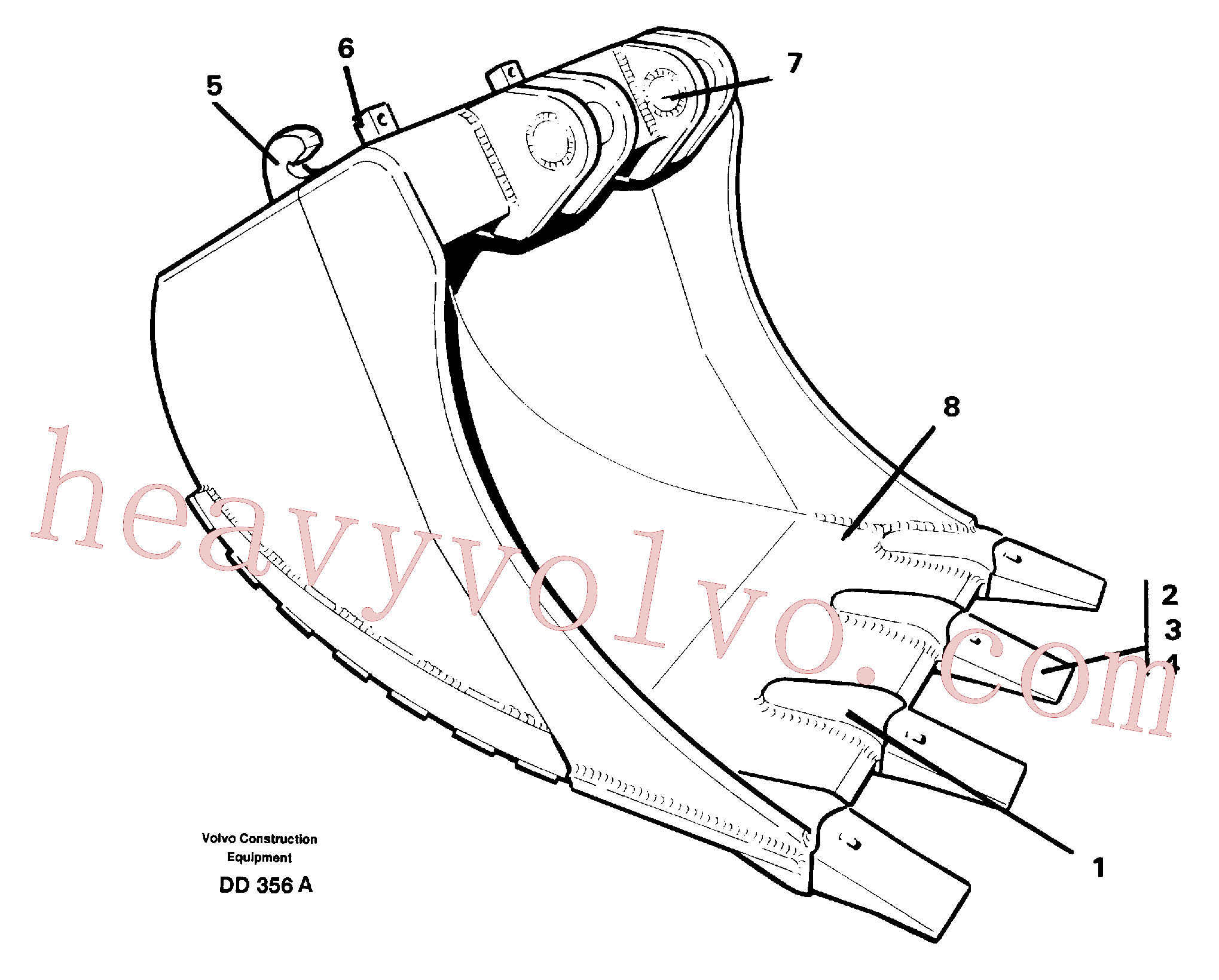 VOE14000621 Tooth bracket for Volvo Excavator Parts