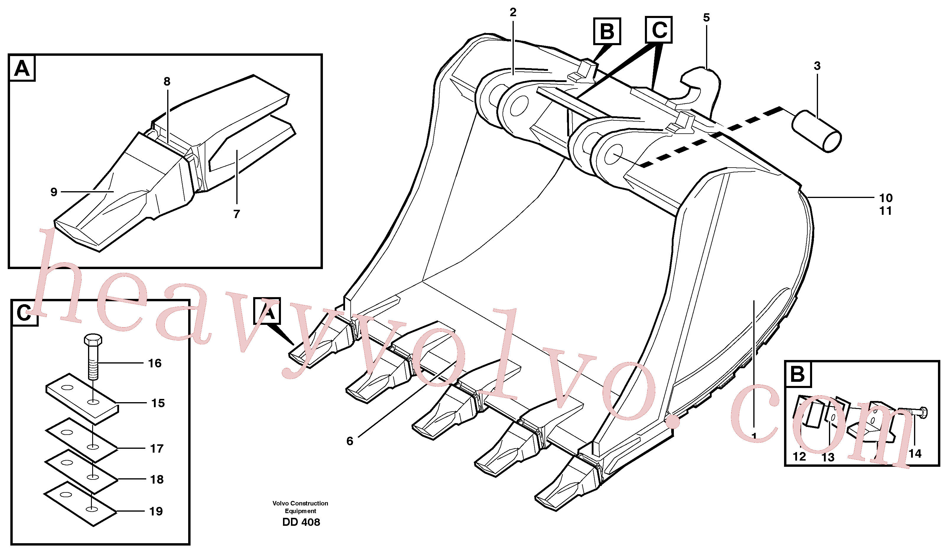 VOE14343161 Lock for Volvo Excavator Parts